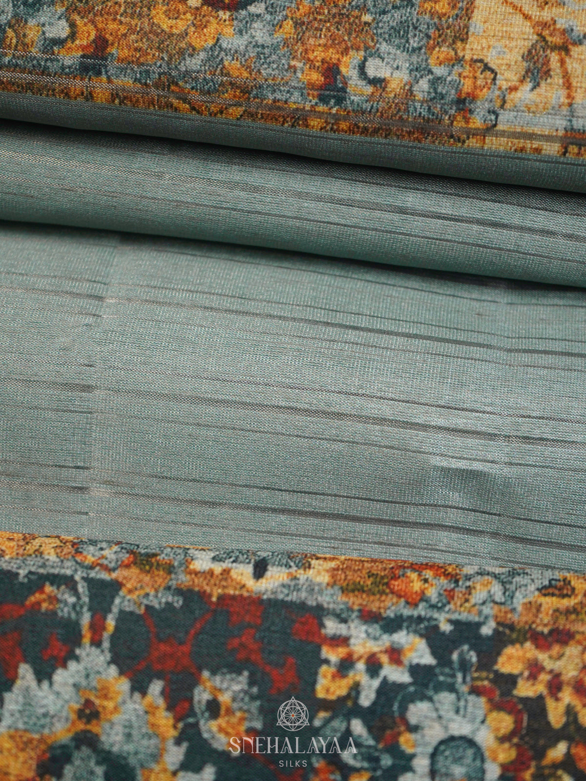 Sage Green Tussar Saree