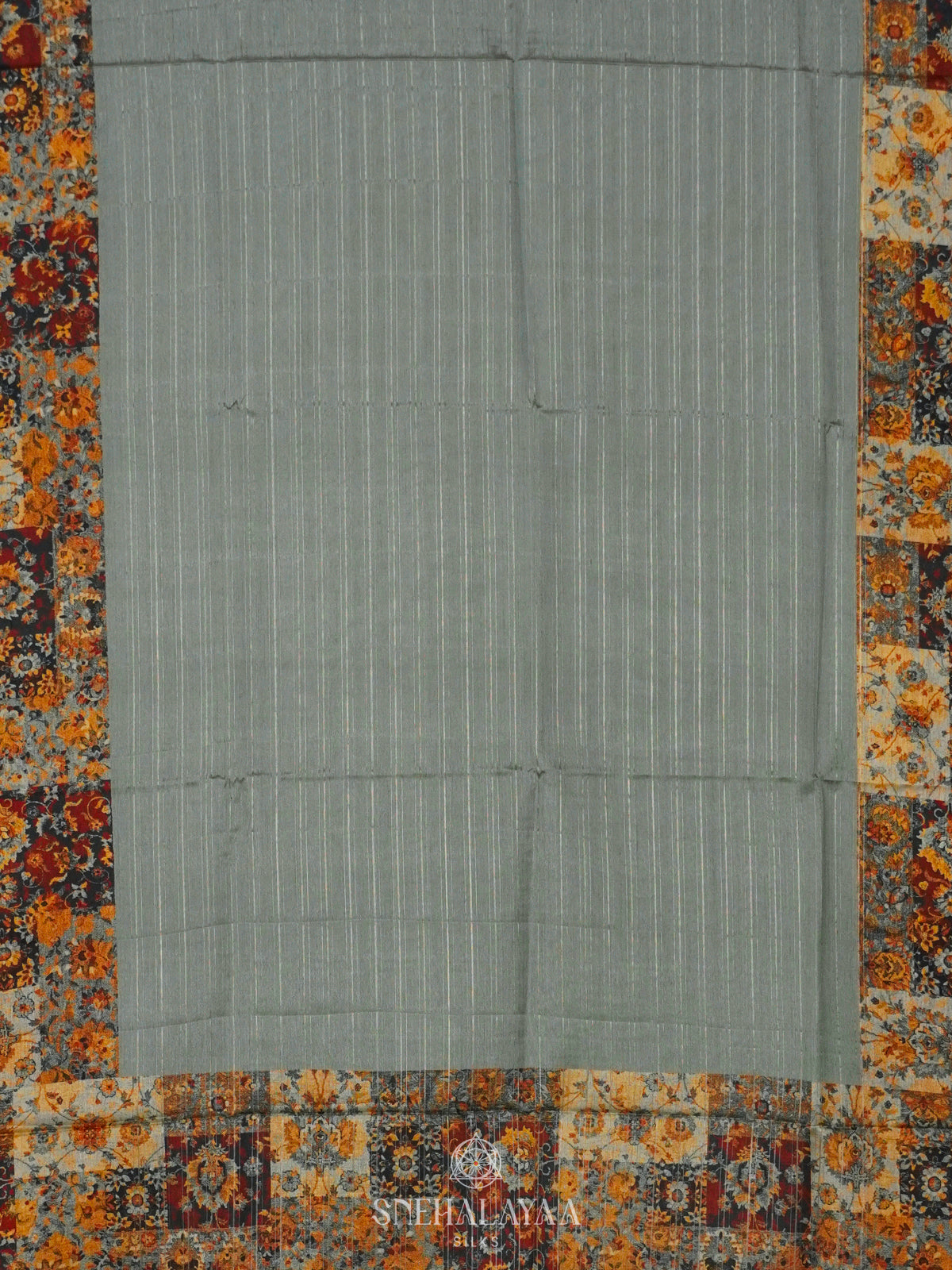 Sage Green Tussar Saree