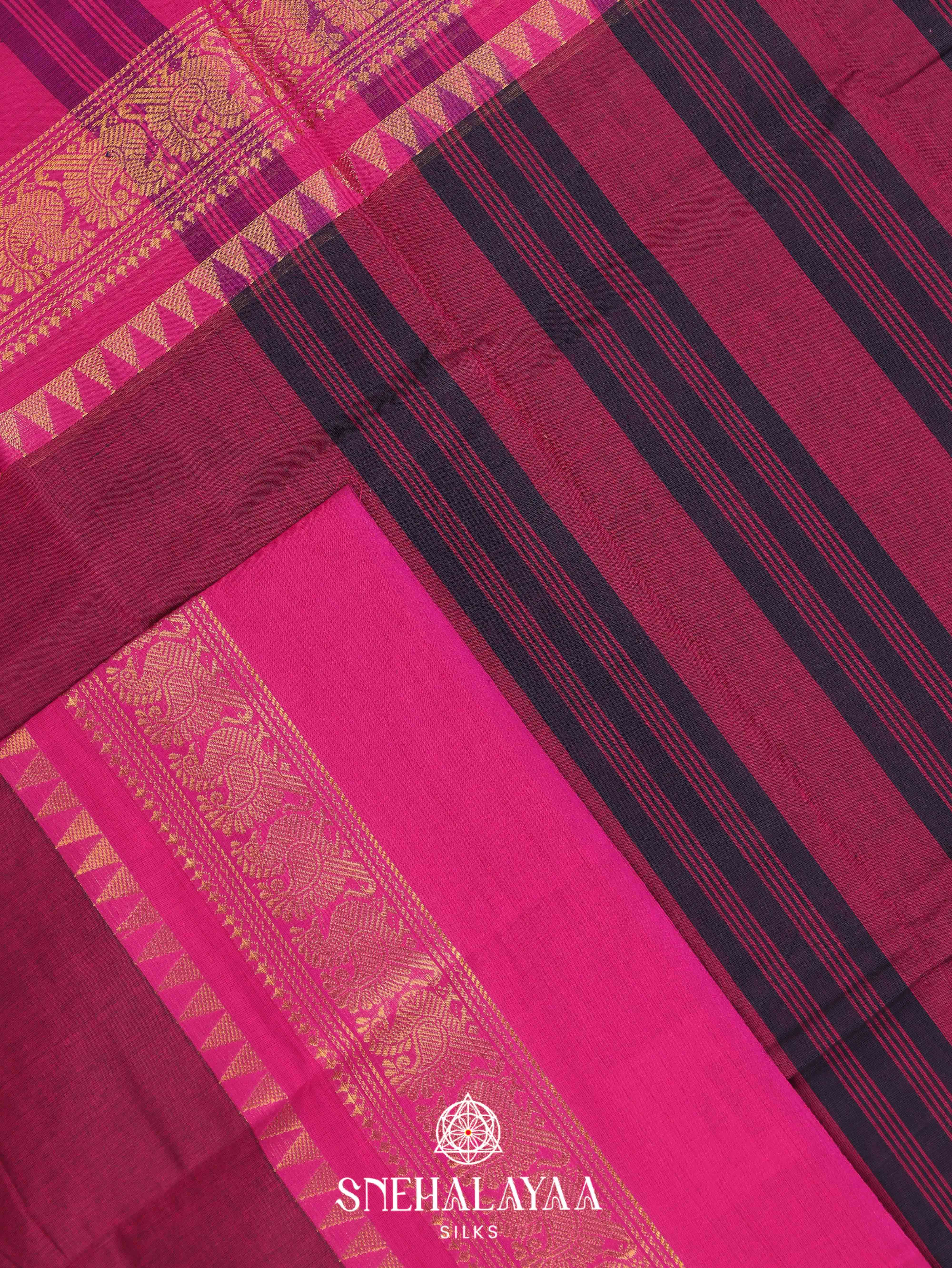 Purple Kanchi Cotton Saree