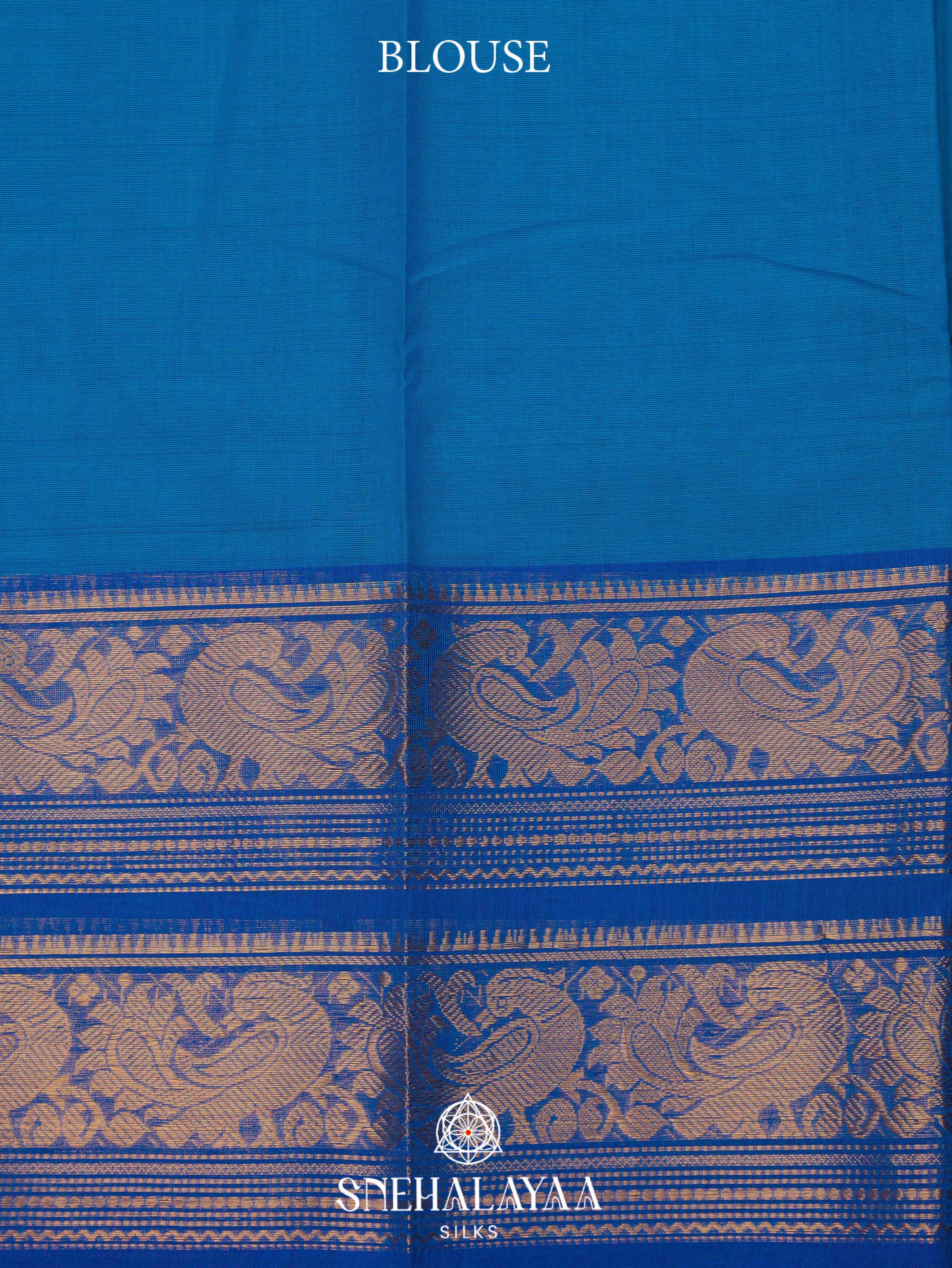 Blue Kanchi Cotton Saree