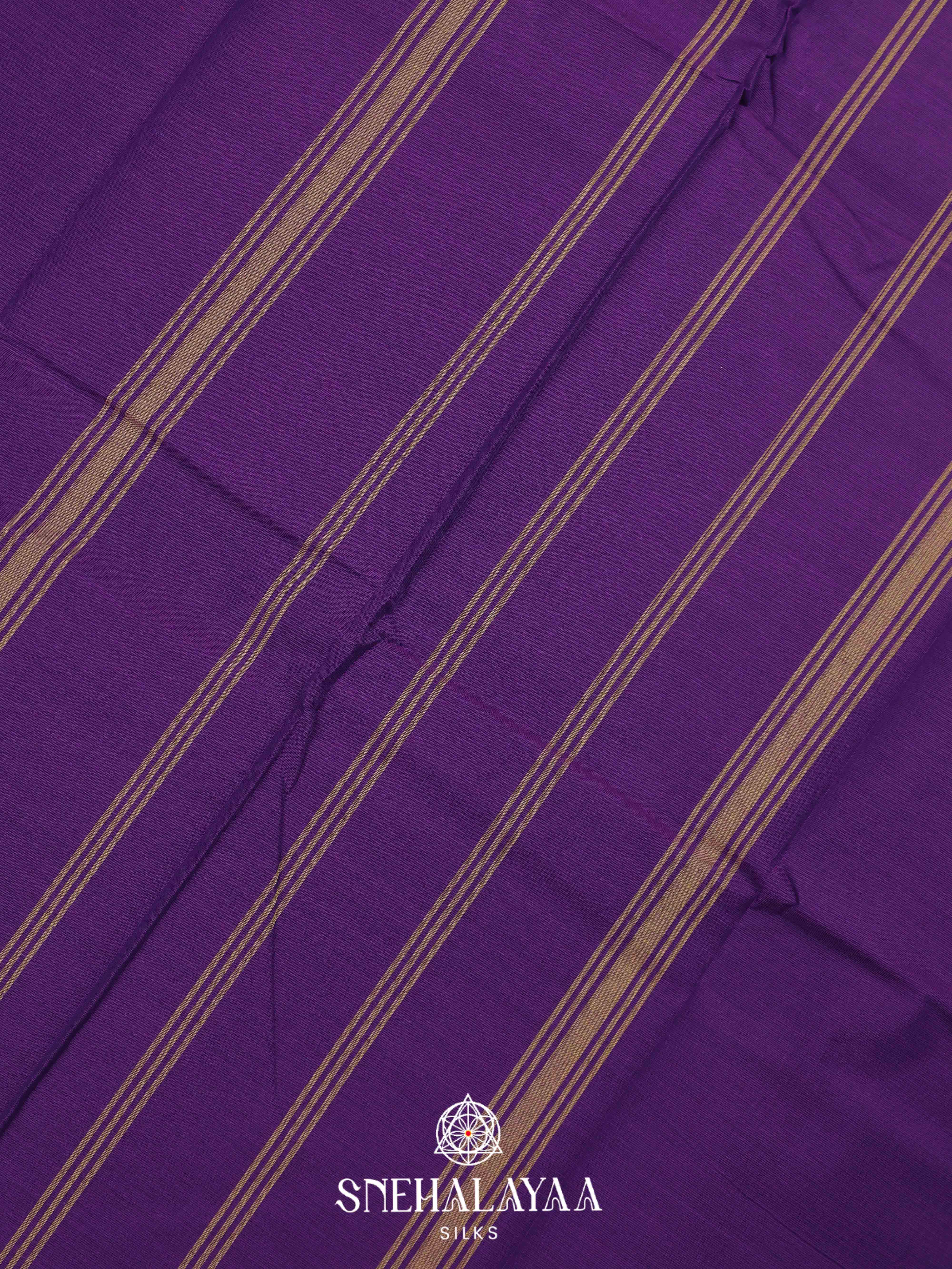 Violet Kanchi Cotton Saree