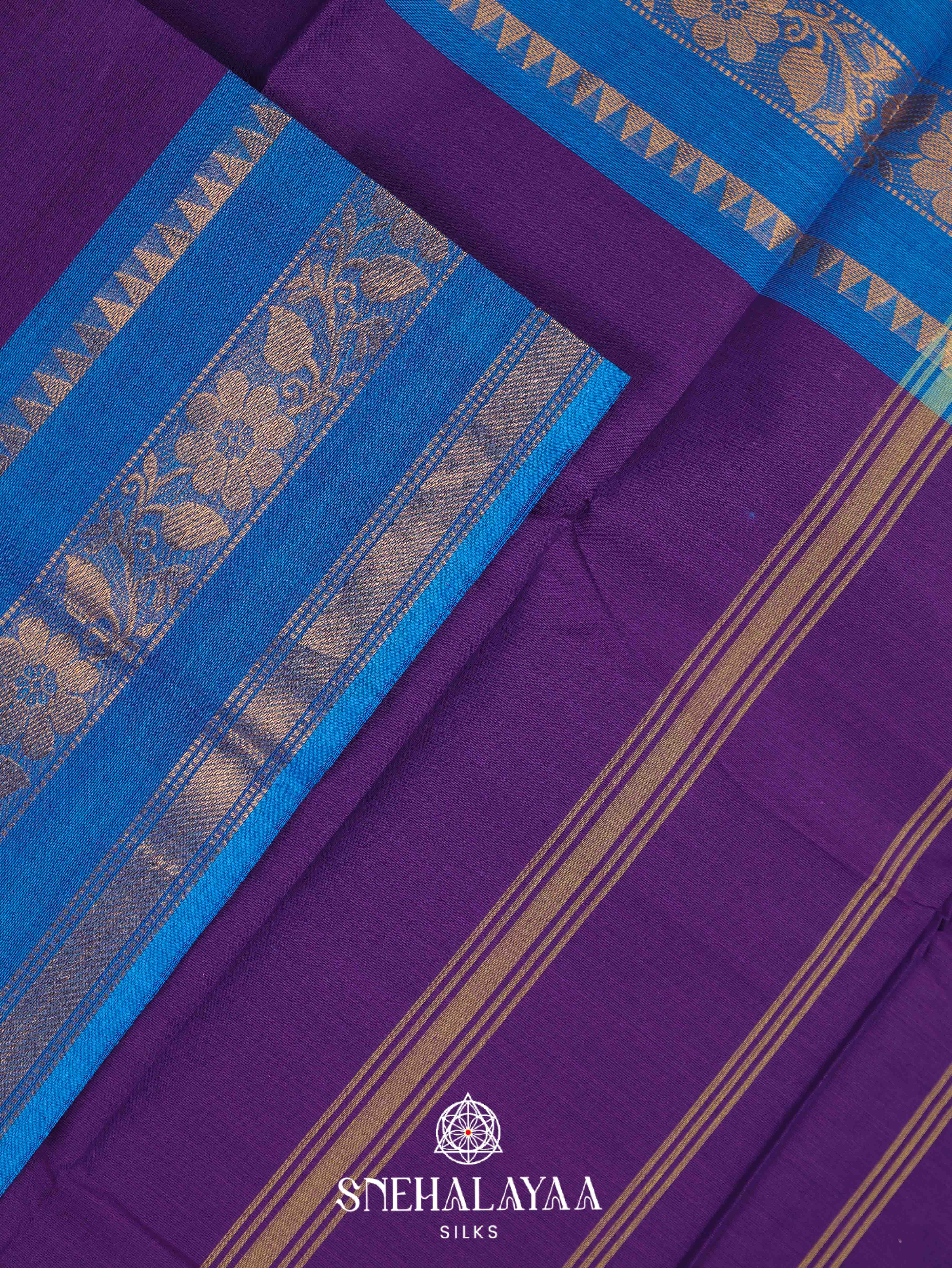 Violet Kanchi Cotton Saree
