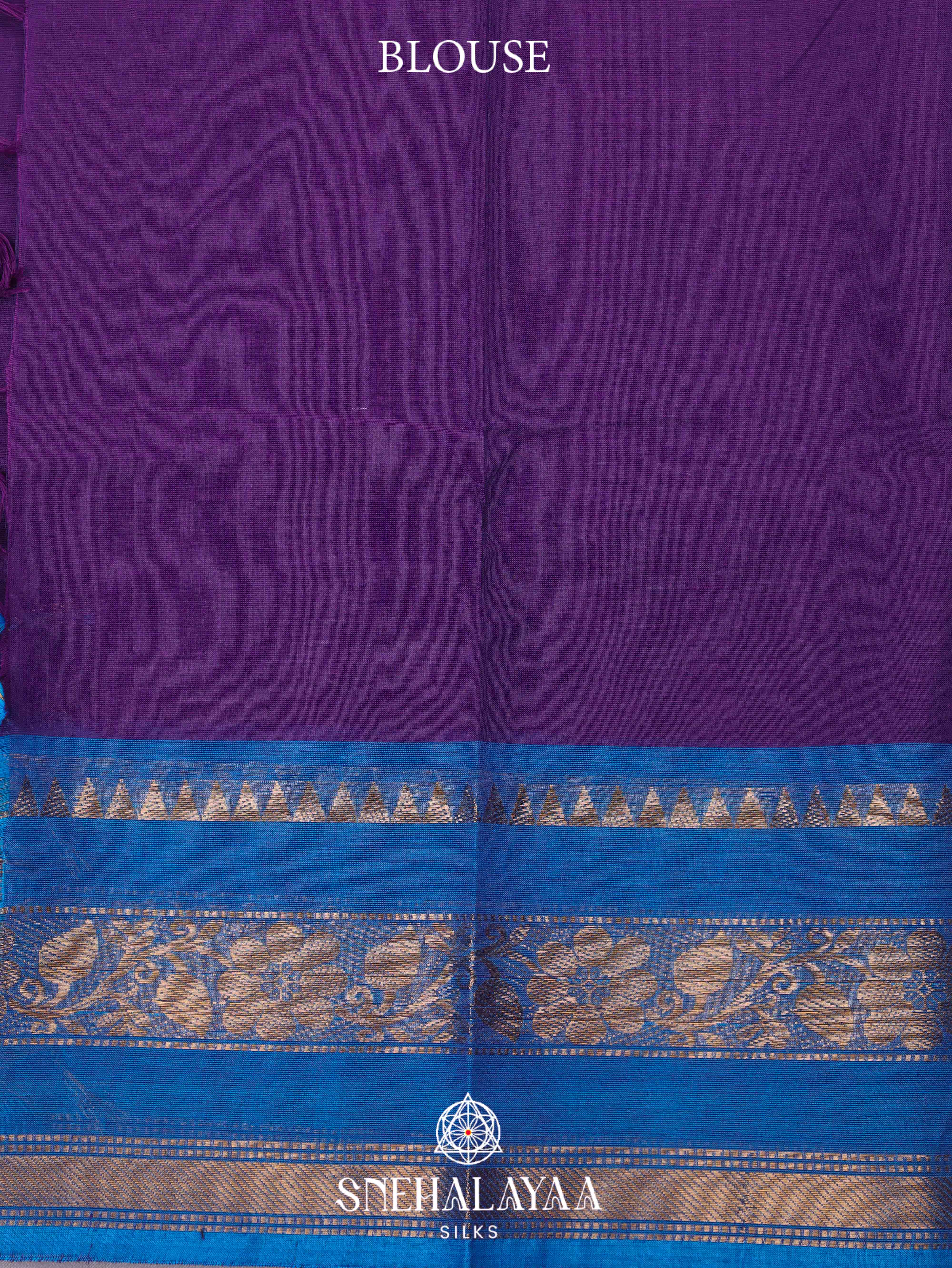 Violet Kanchi Cotton Saree