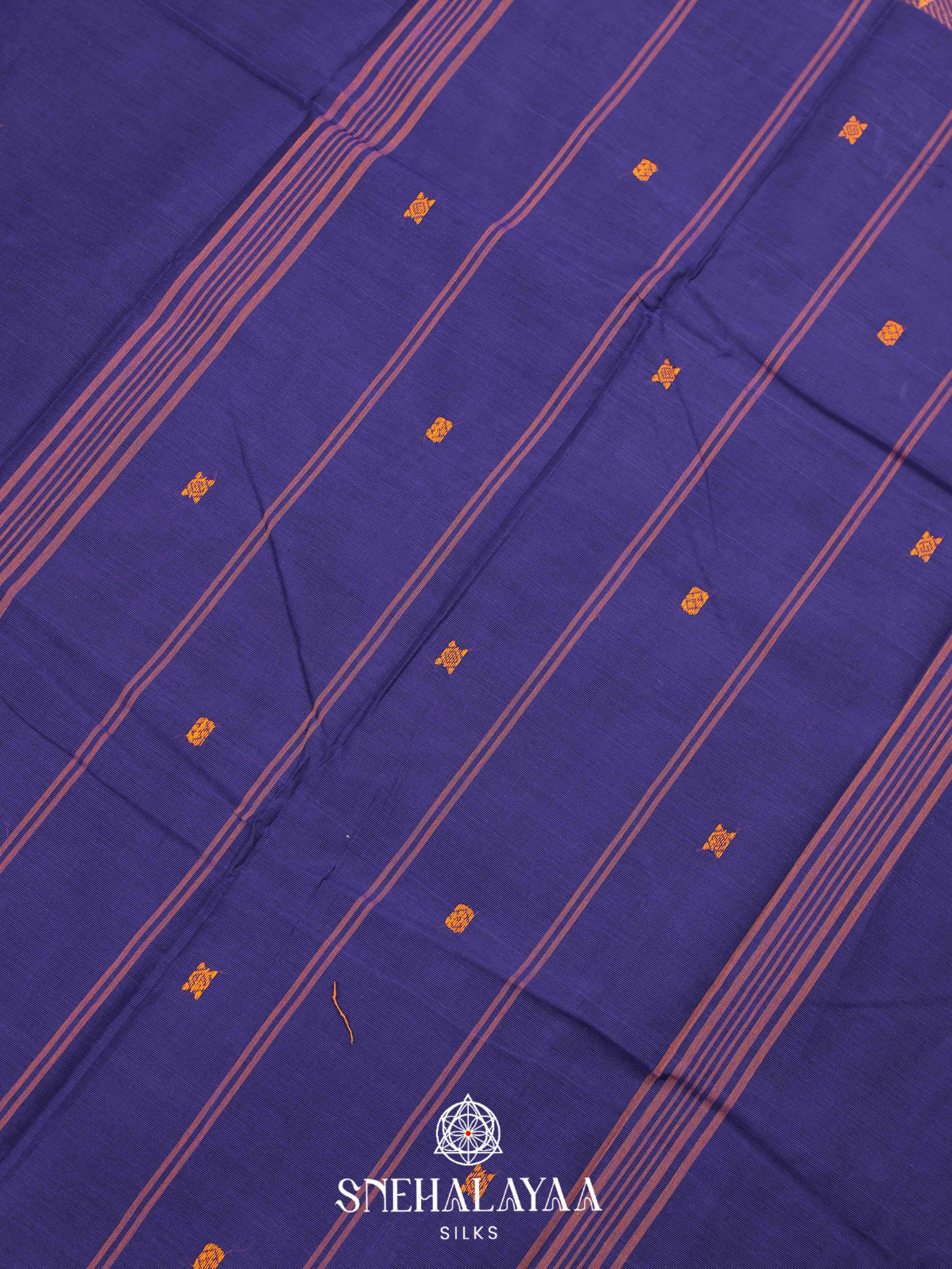 Blue  Kanchi Cotton Saree