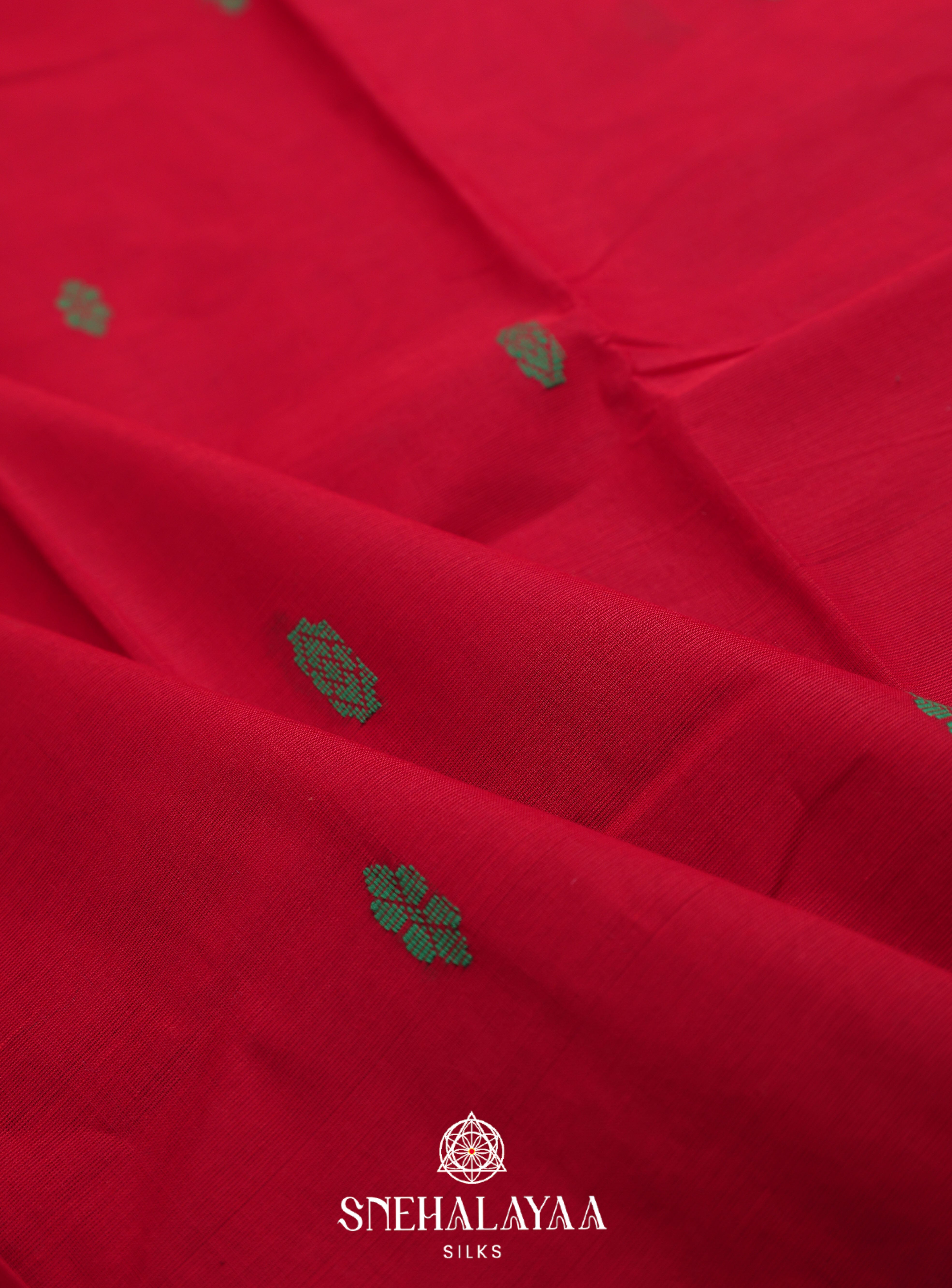 Red Kanchi Cotton Saree