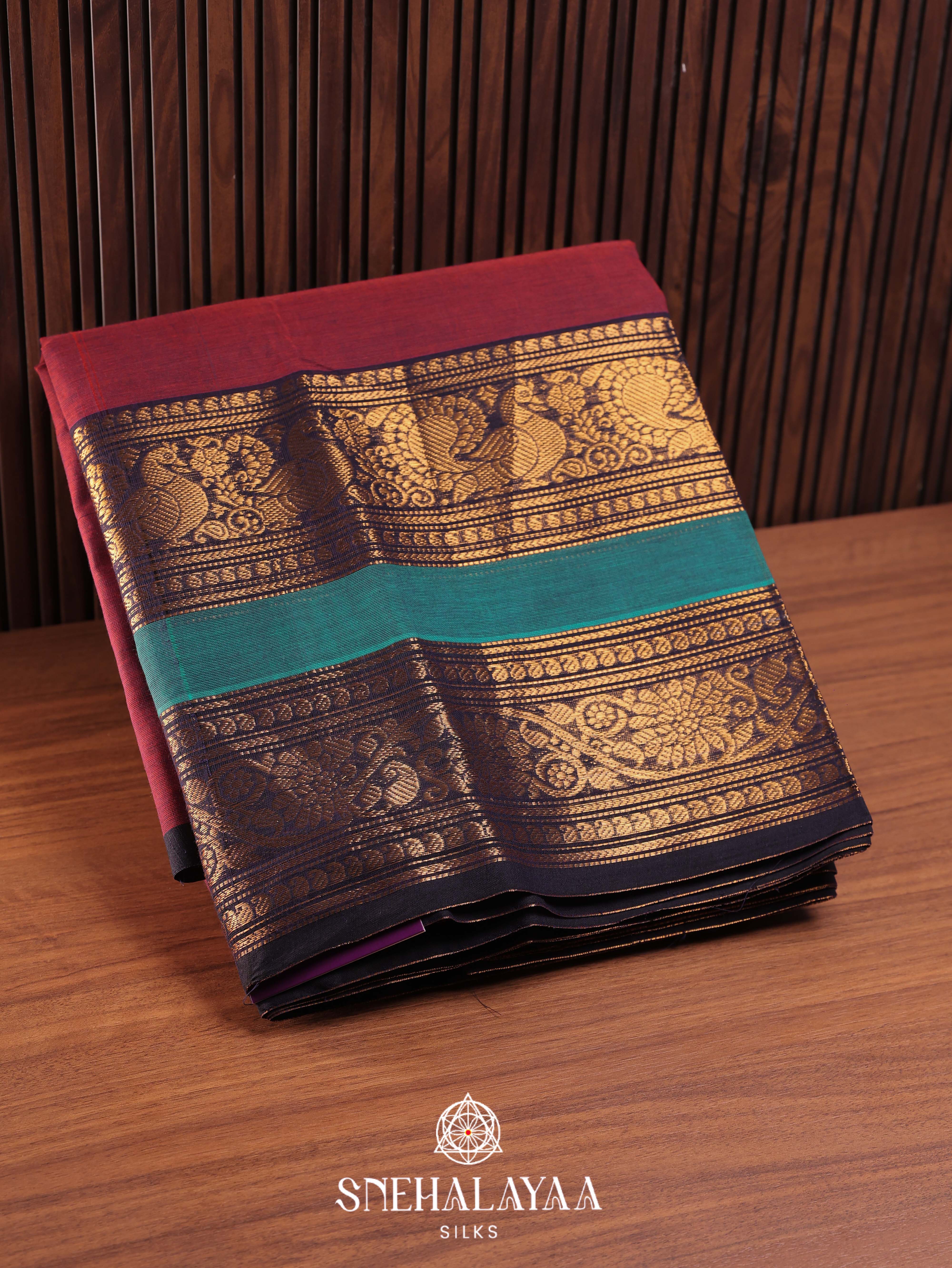 Purple Kanchi Cotton Saree