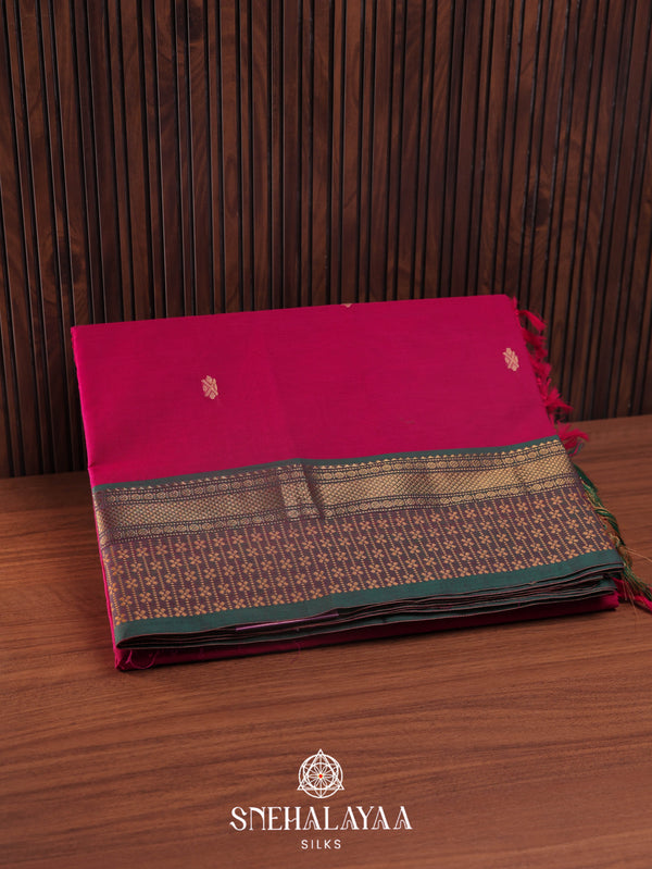 Pink Kanchi Cotton Saree