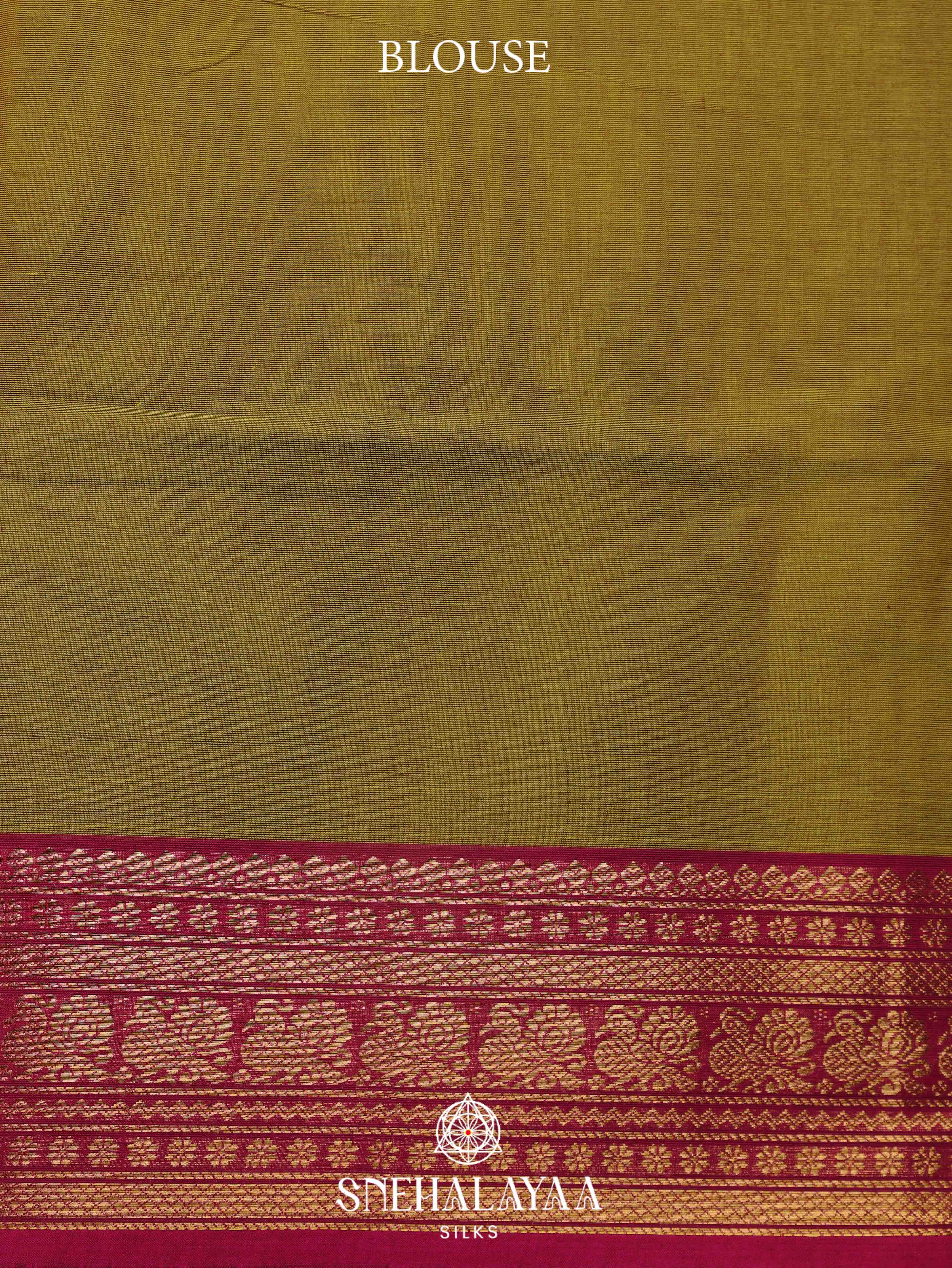 Mehendi Green Kanchi Cotton Saree