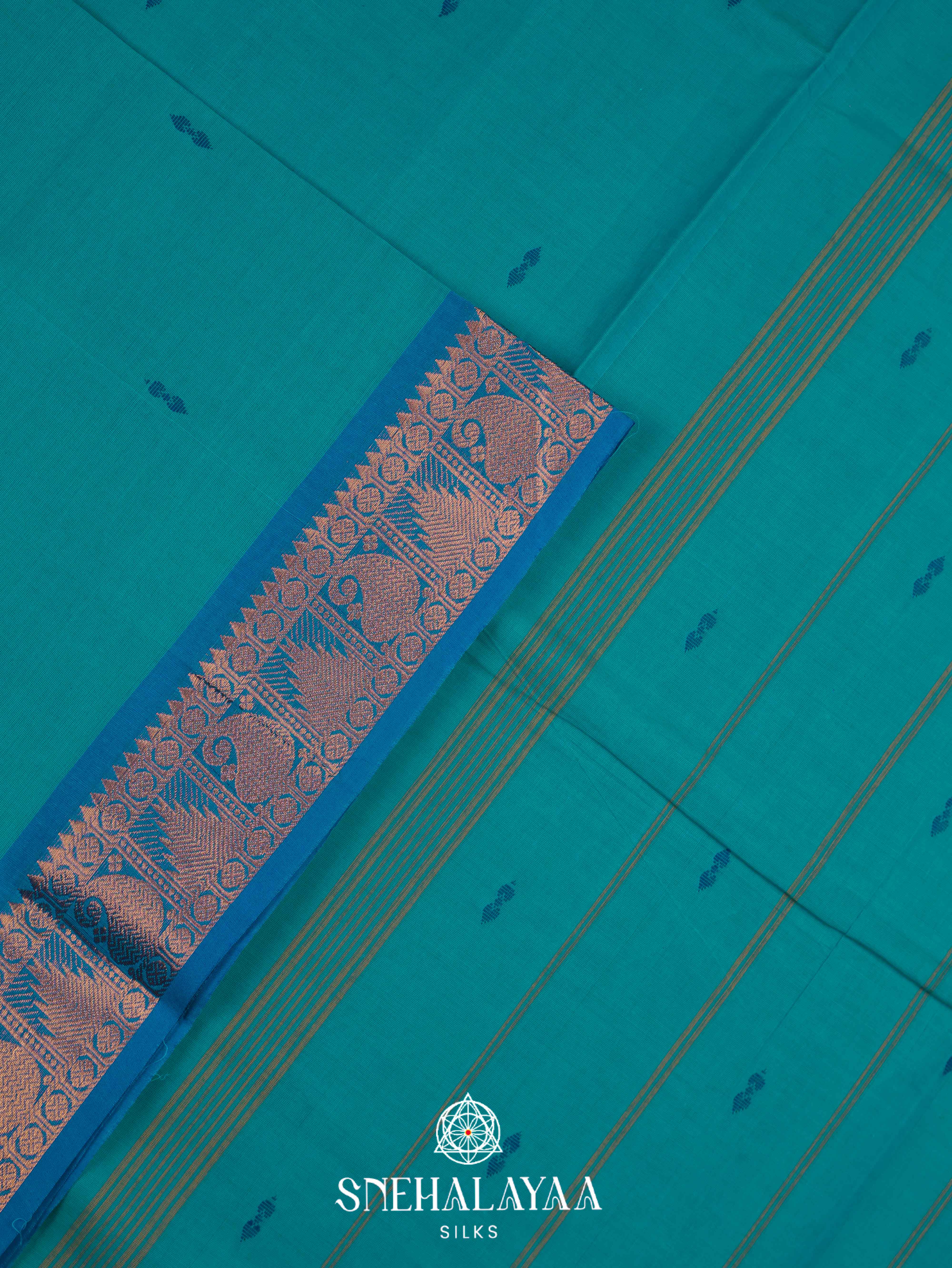 Blue Kanchi Cotton Saree