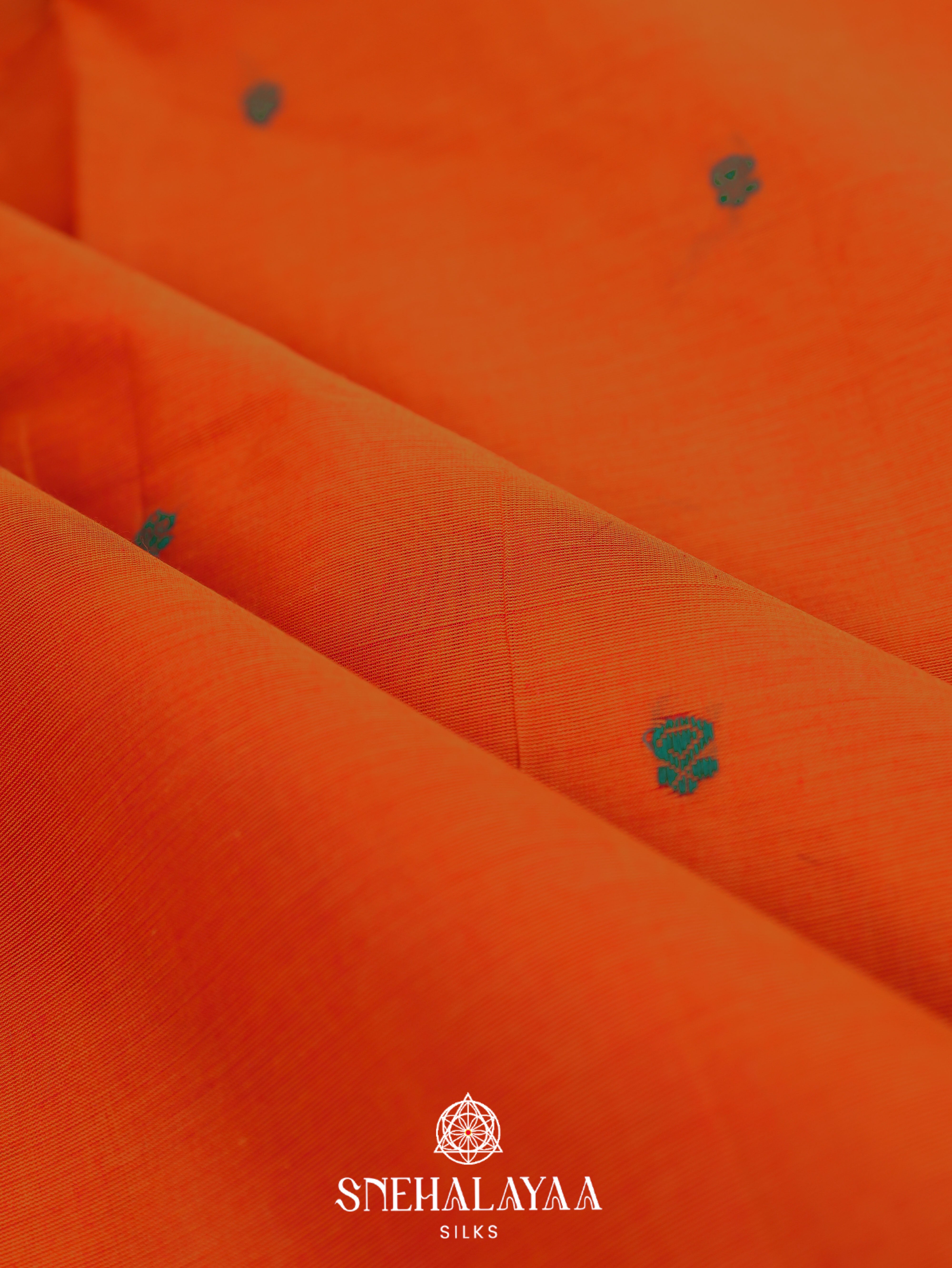 Orange Kanchi Cotton Saree