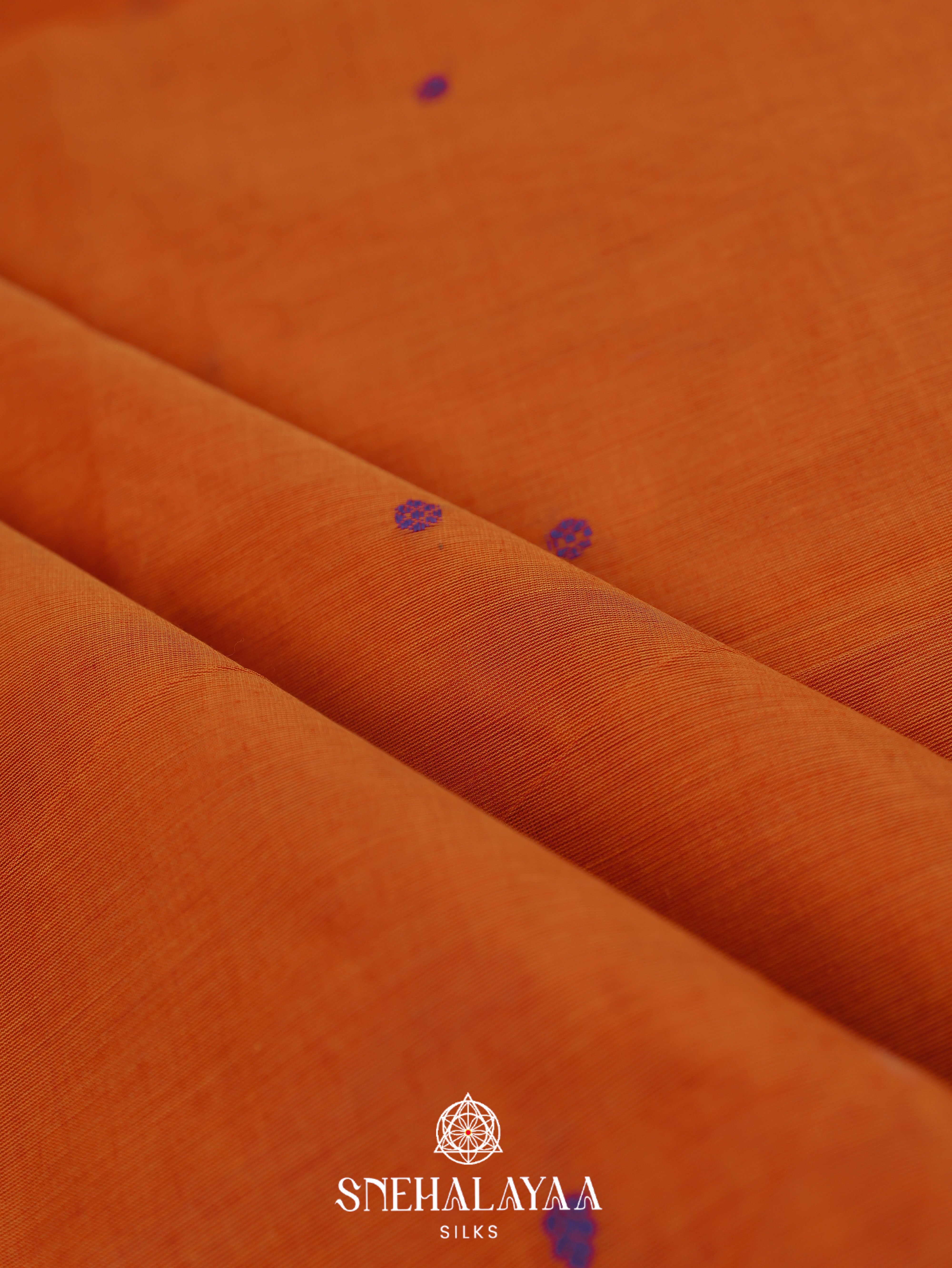 Orange Kanchi Cotton Saree