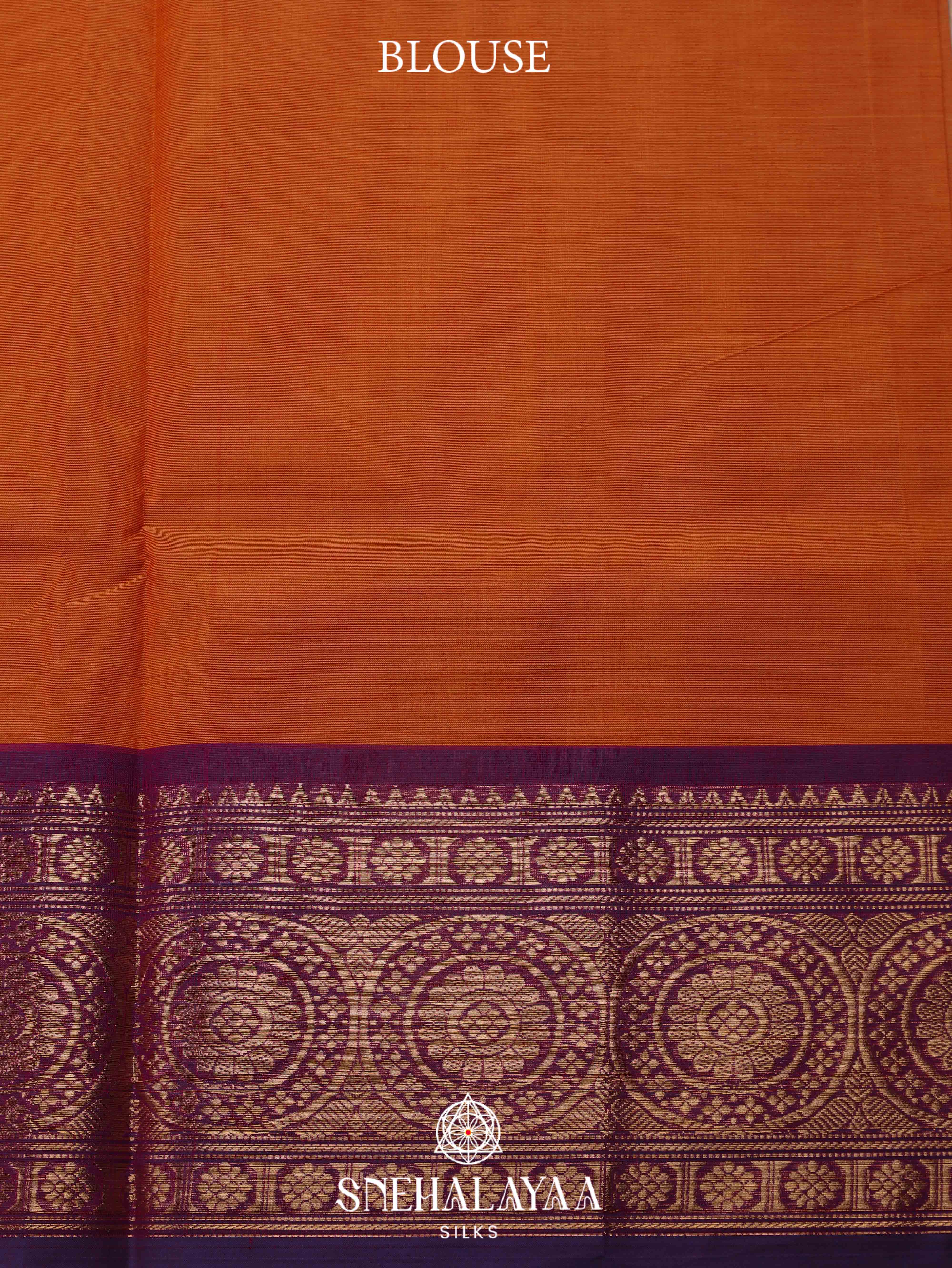 Orange Kanchi Cotton Saree