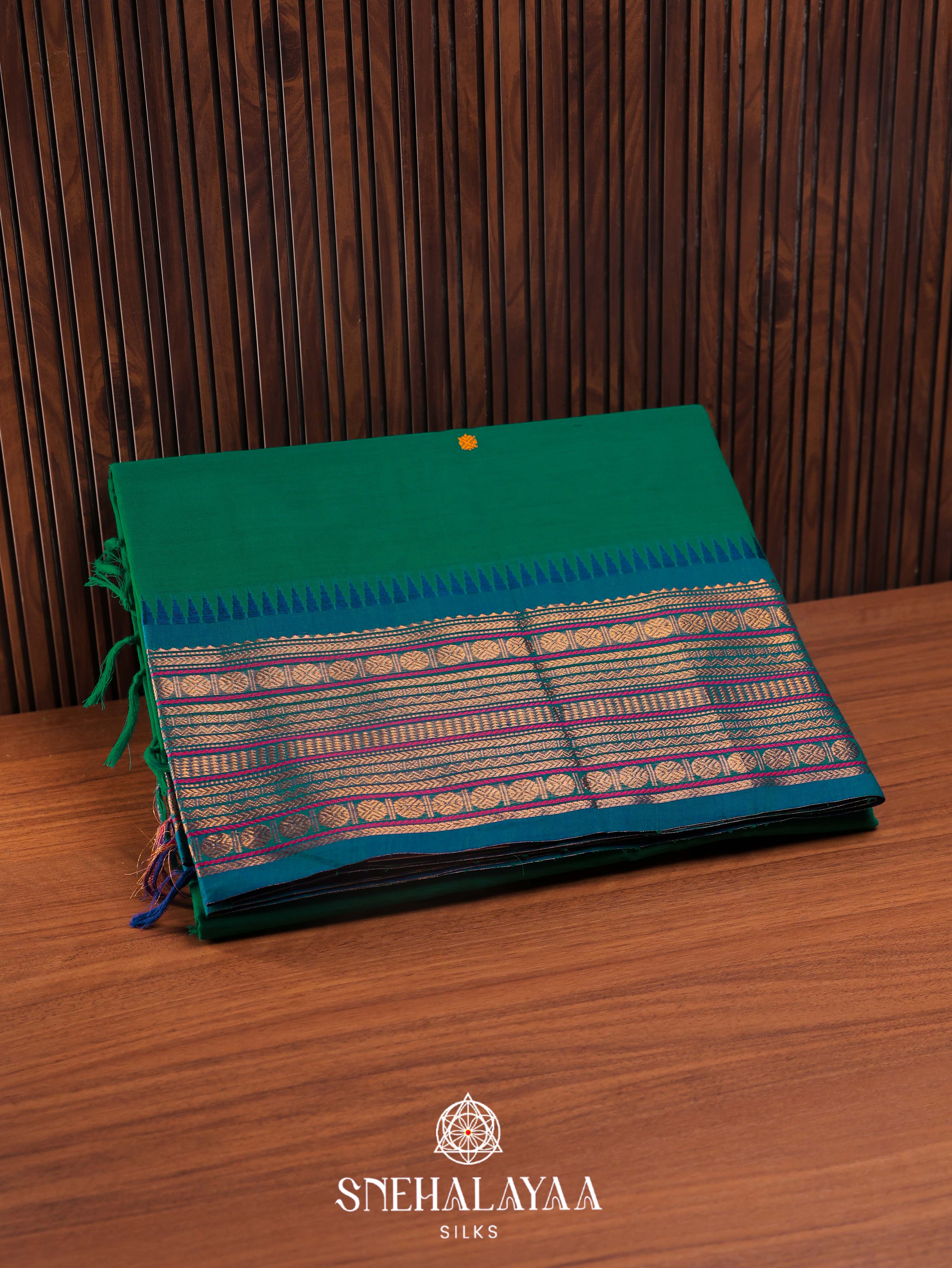 Green Kanchi Cotton Saree