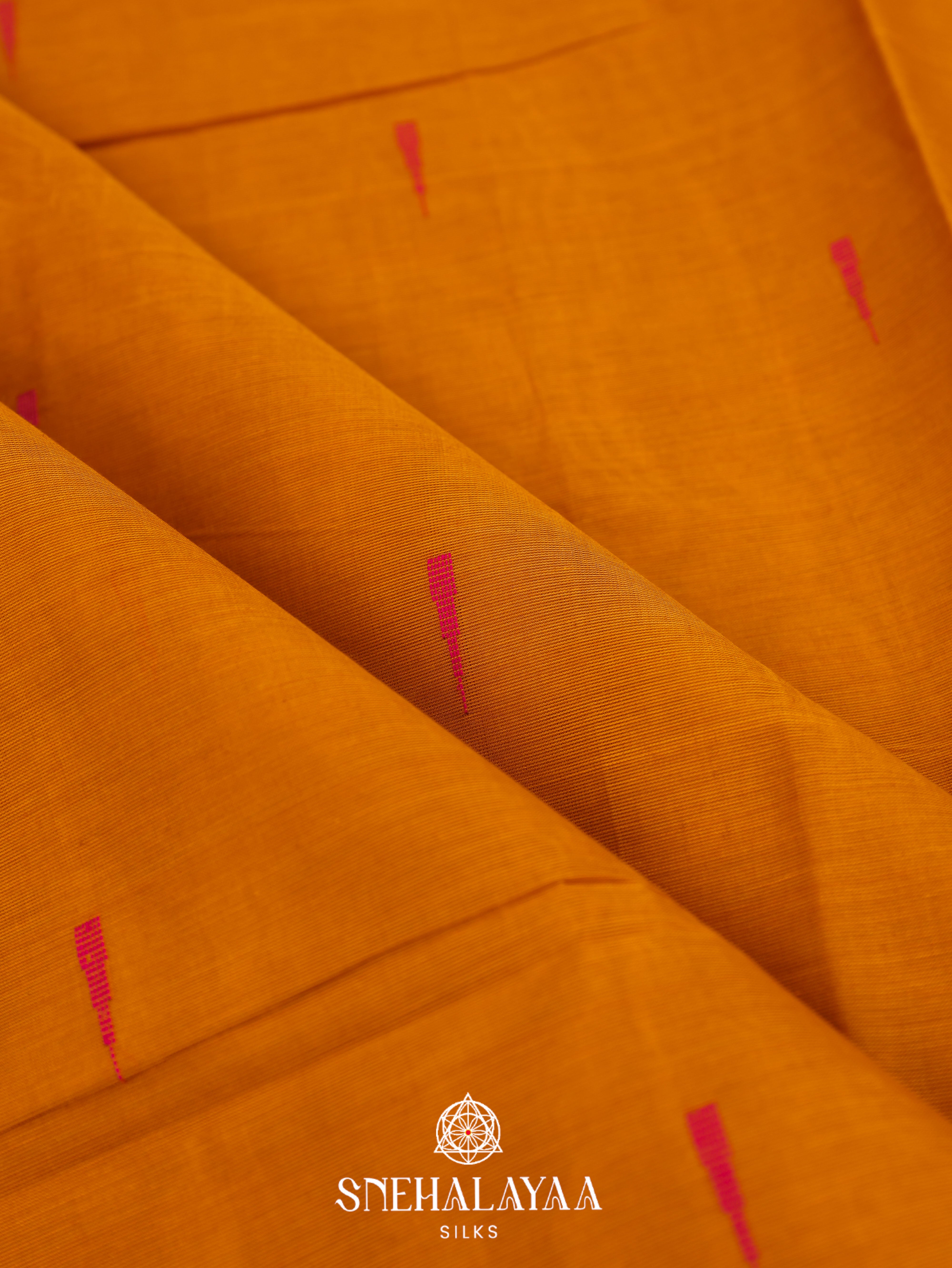 Mustard Yellow Kanchi Cotton Saree