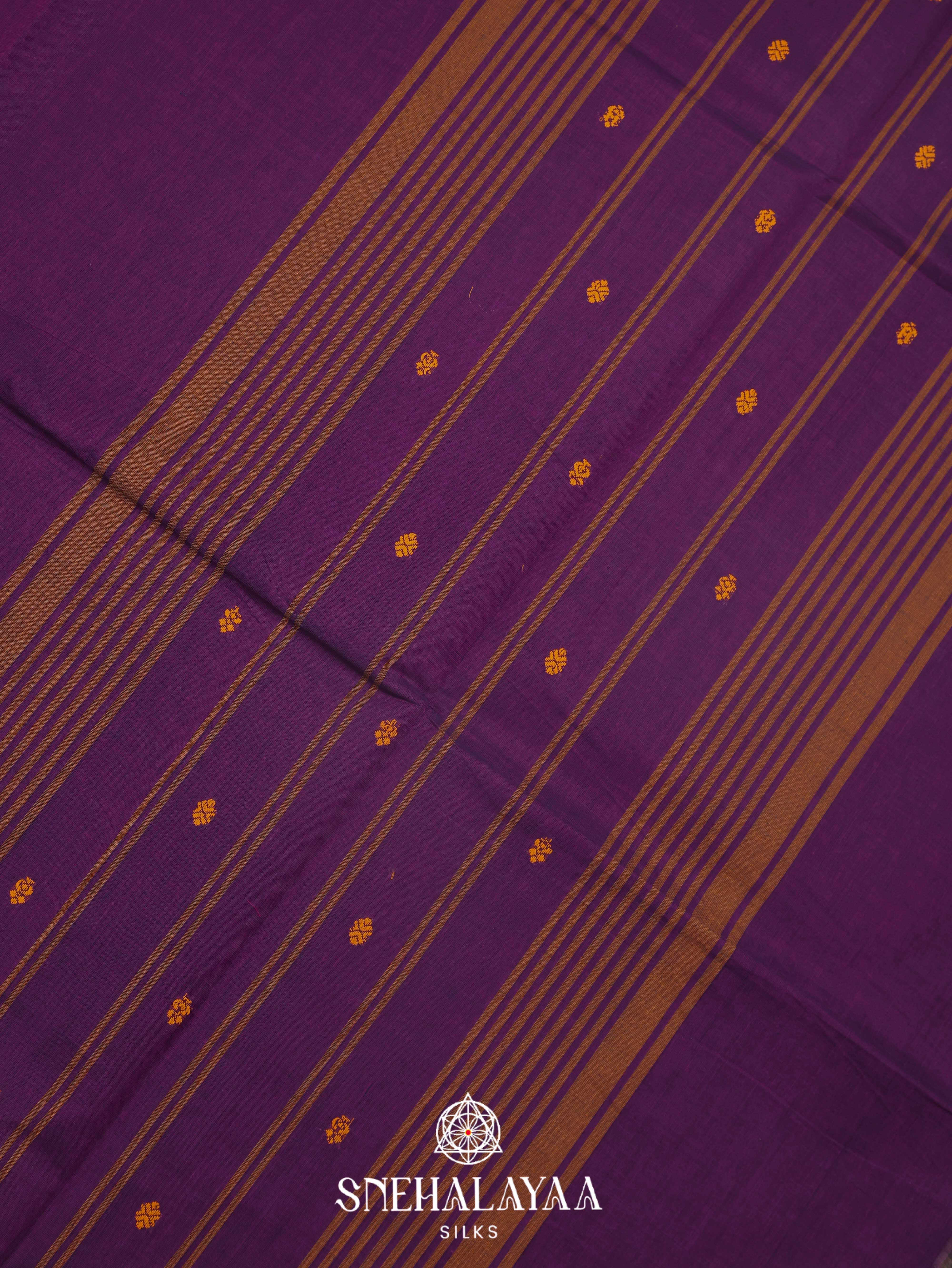 Violet Kanchi Cotton Saree