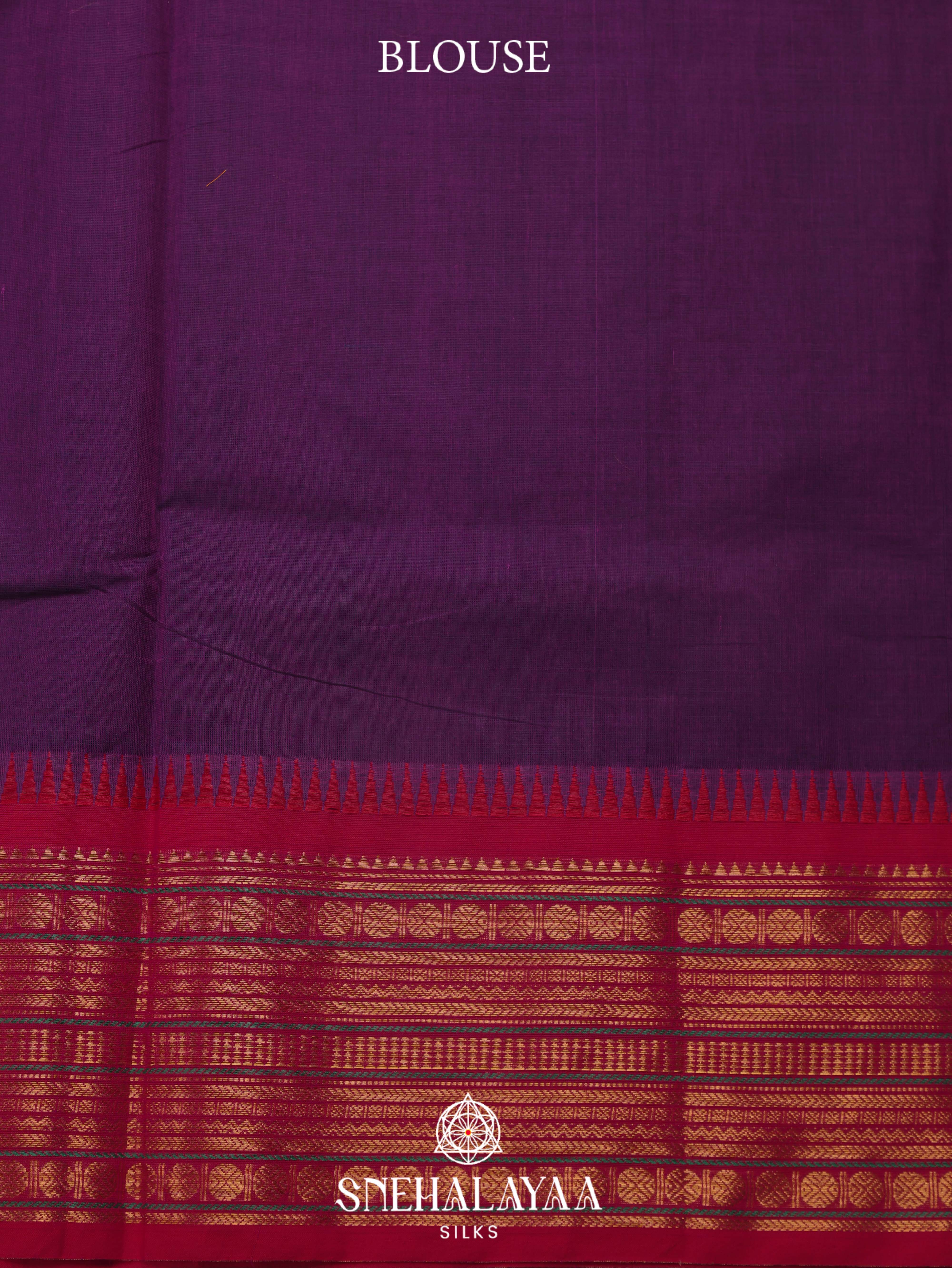Violet Kanchi Cotton Saree