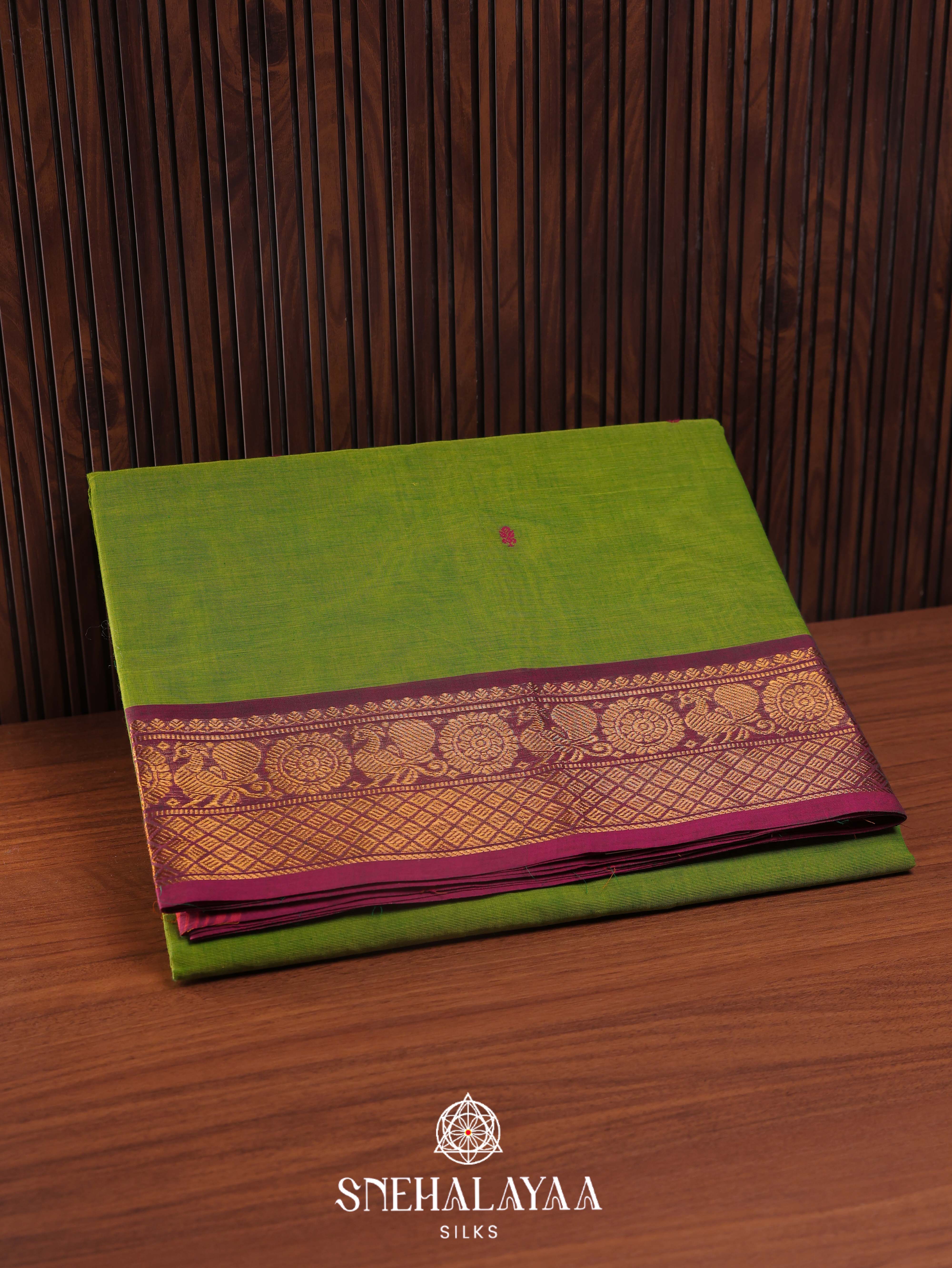 Green Kanchi Cotton Saree