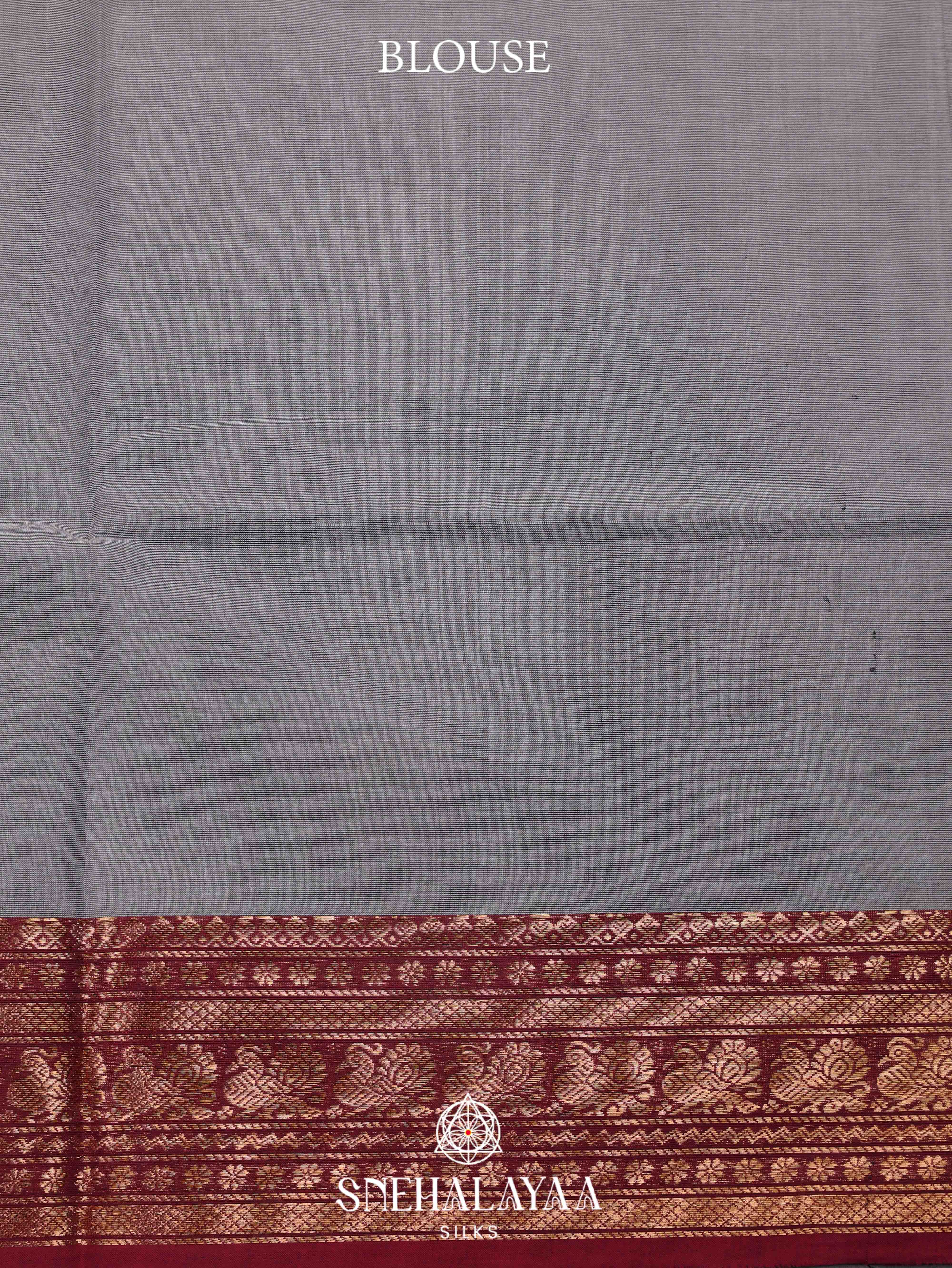 Grey  Kanchi Cotton Saree