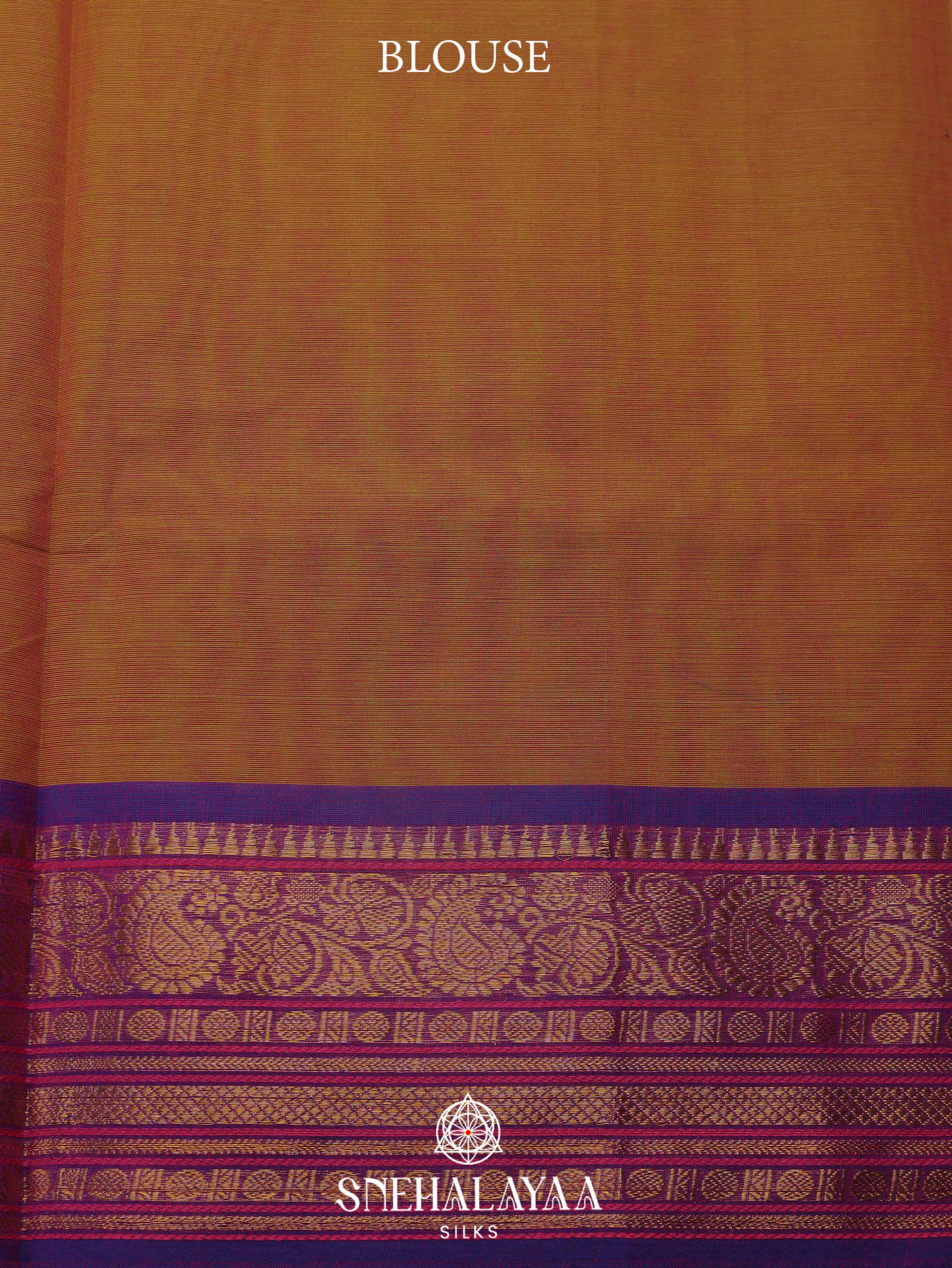 Rust Orange Kanchi Cotton Saree