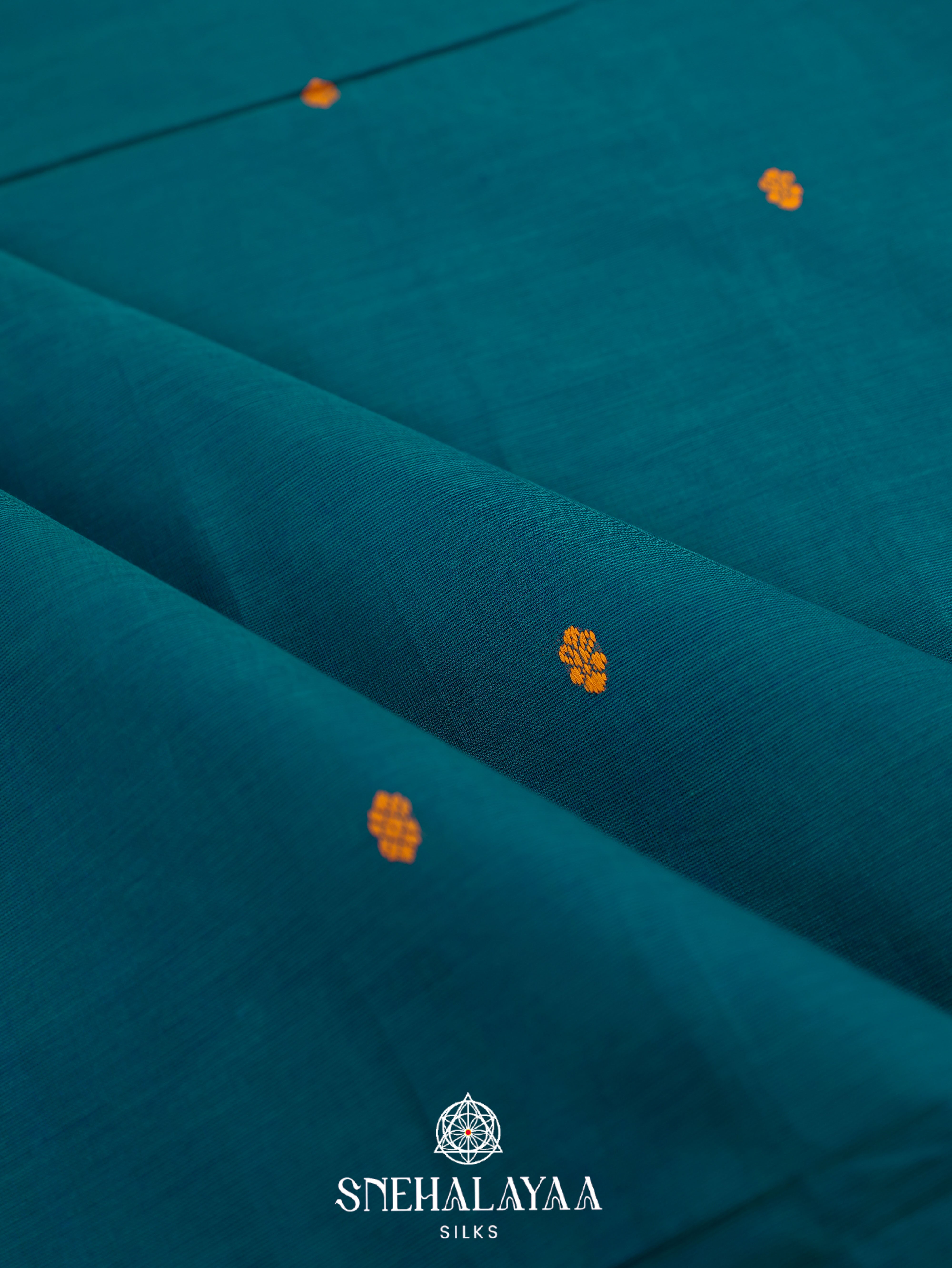 Peacock Blue Kanchi Cotton Saree
