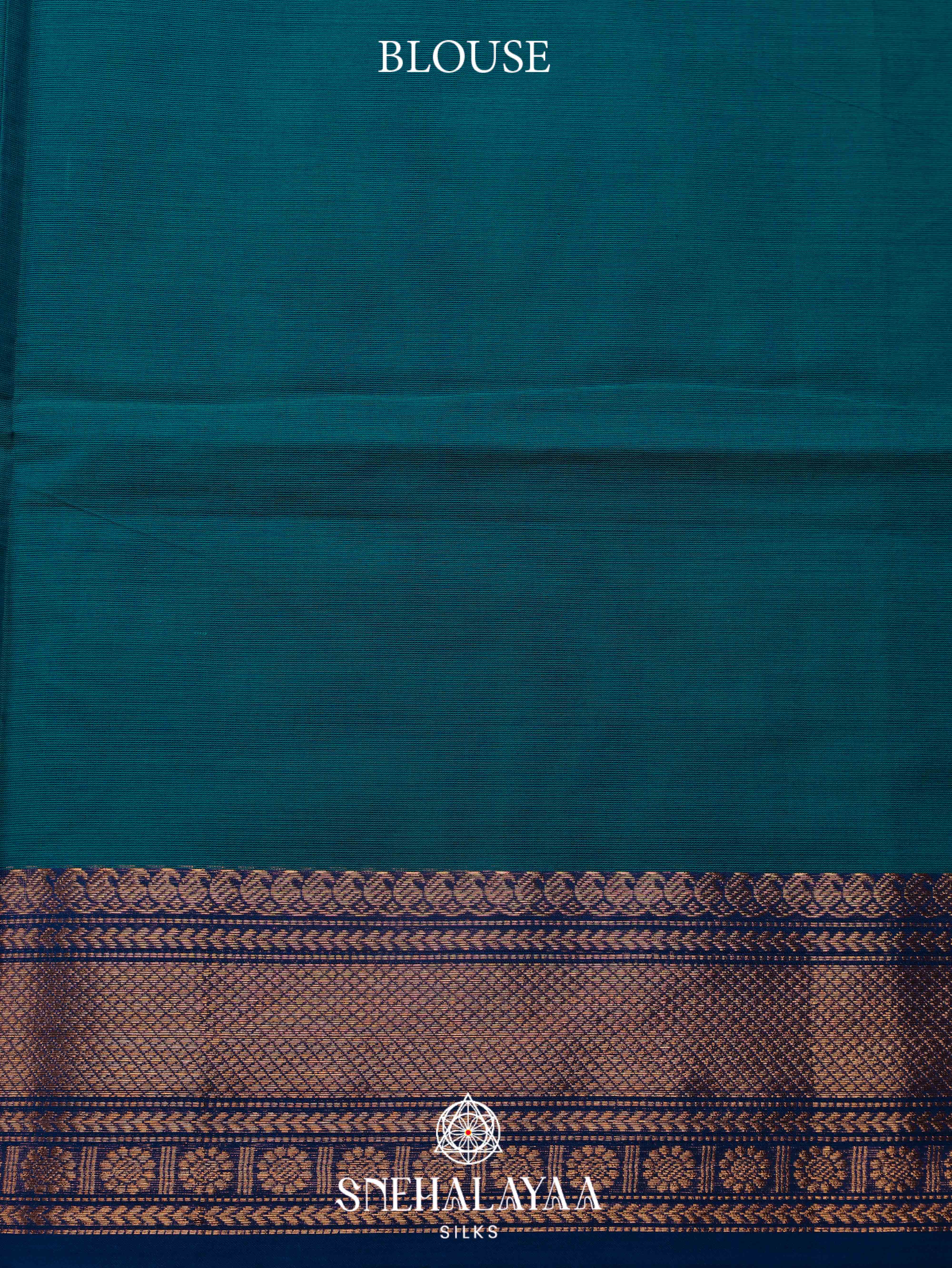 Peacock Blue Kanchi Cotton Saree