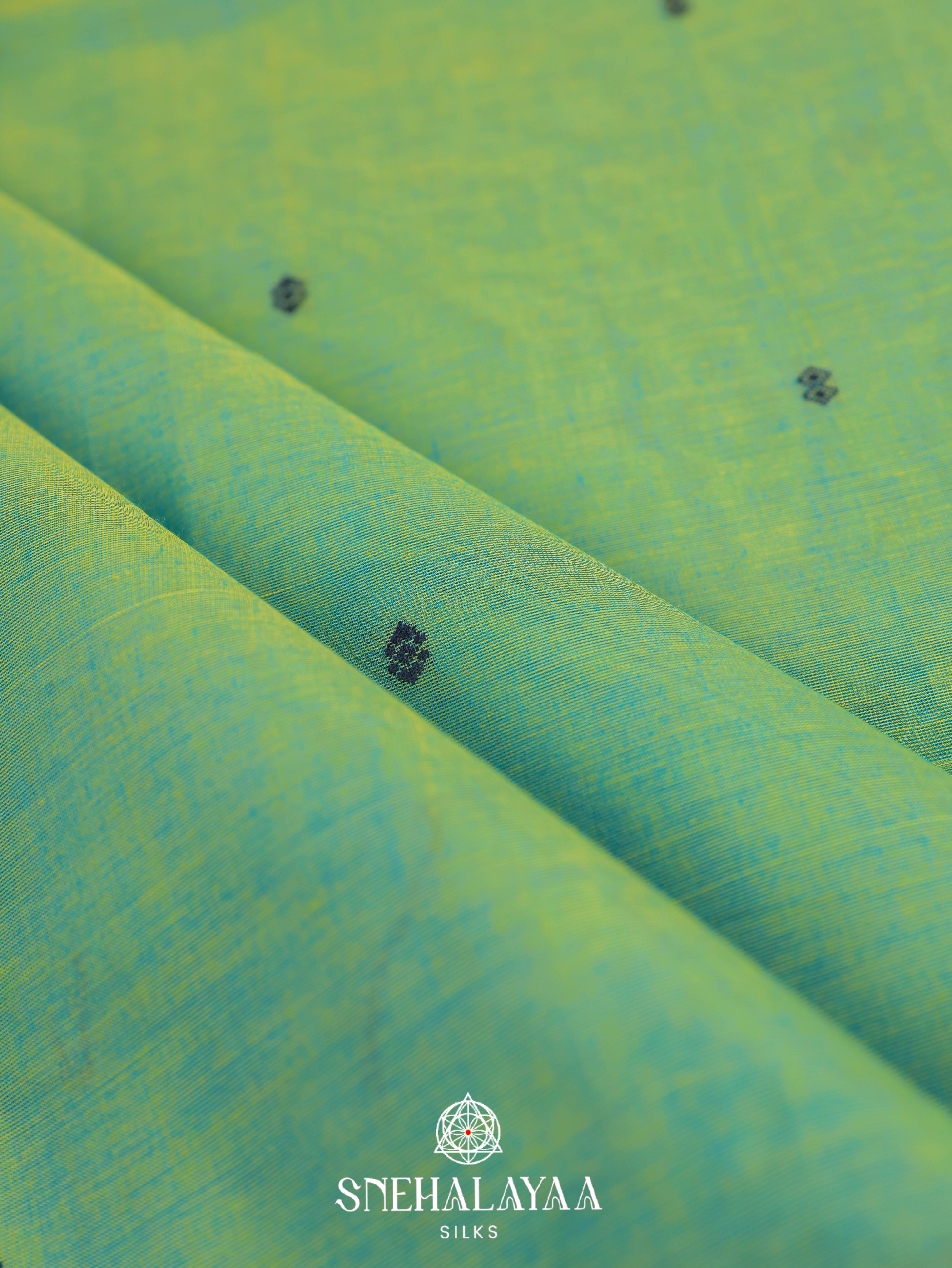 Pista Green Kanchi Cotton Saree