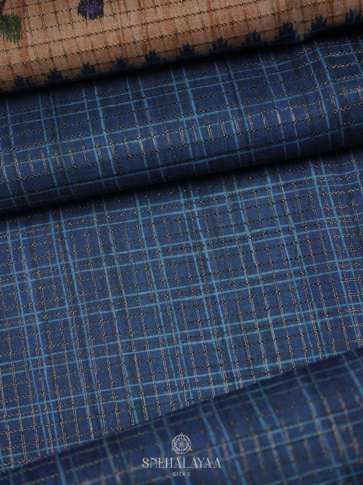 Blue Tussar Saree