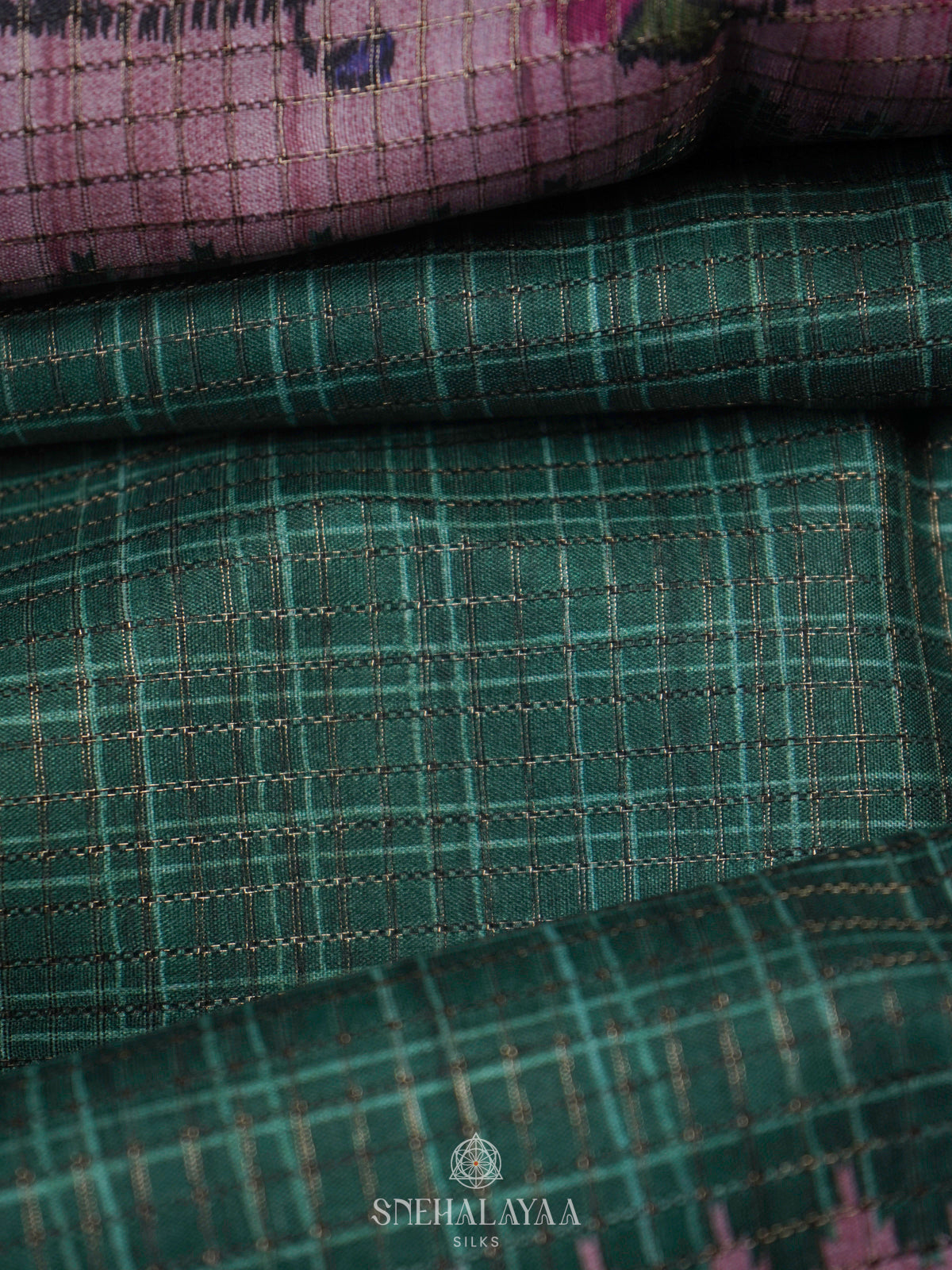 Teal Green Tussar Saree