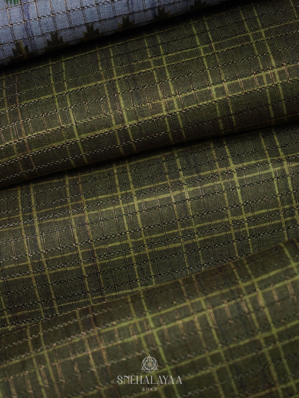 Olive Green Tussar Saree