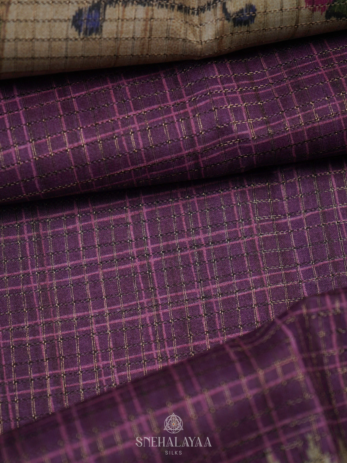 Purple Tussar Saree
