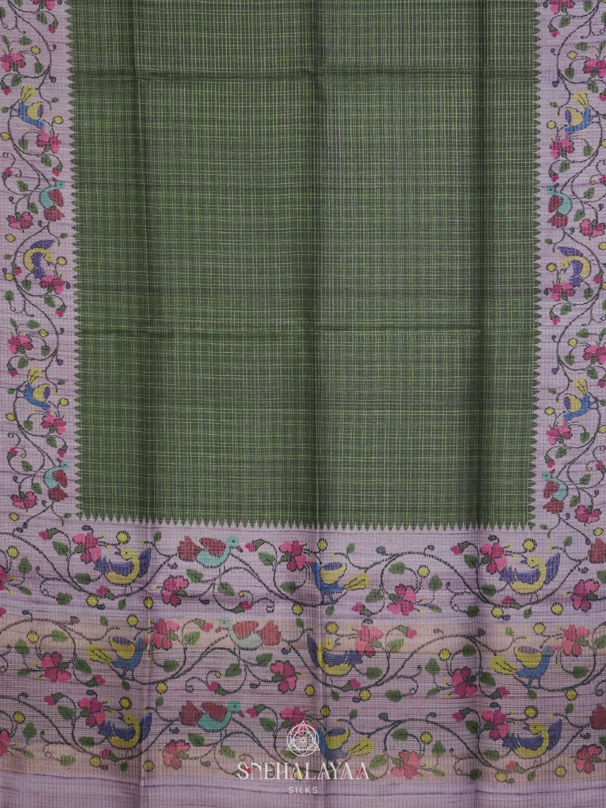 Green Tussar Saree