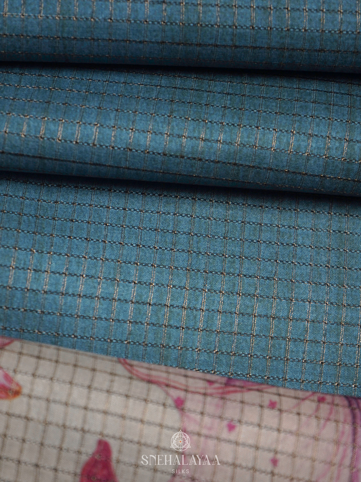 Blue Tussar Saree