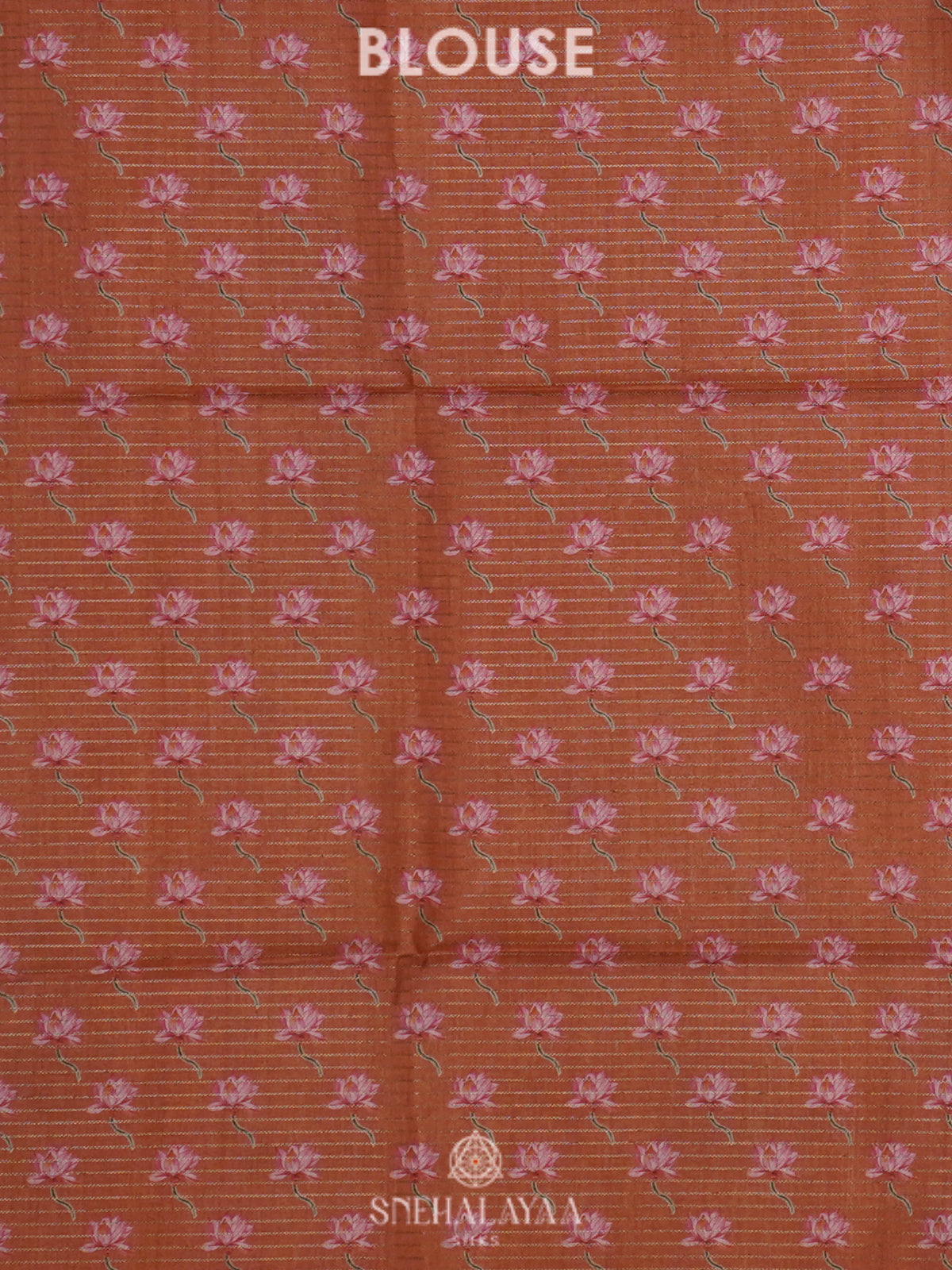 Burnt Orange Tussar Saree