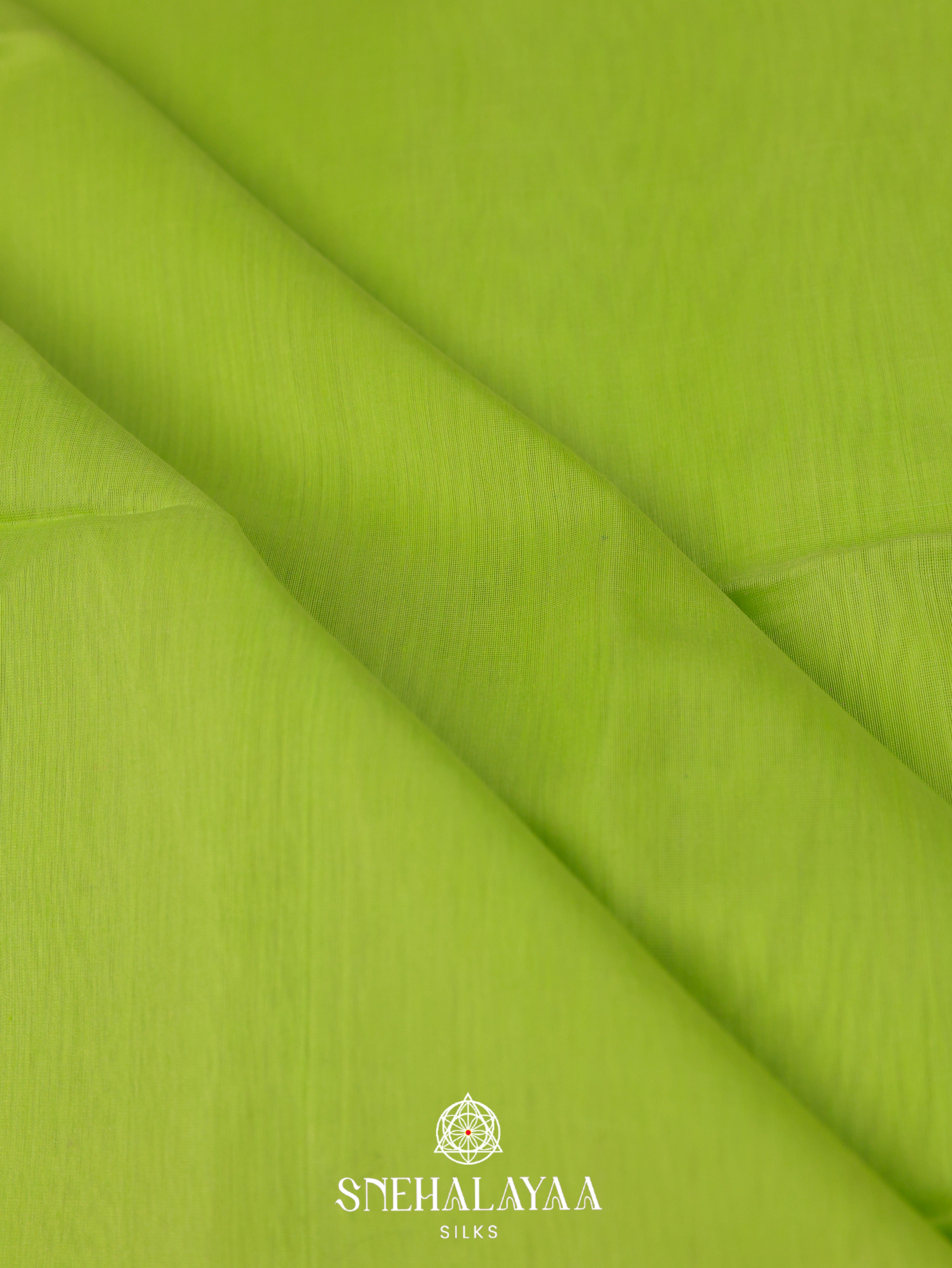 Green Maheshwari Silk Cotton Saree