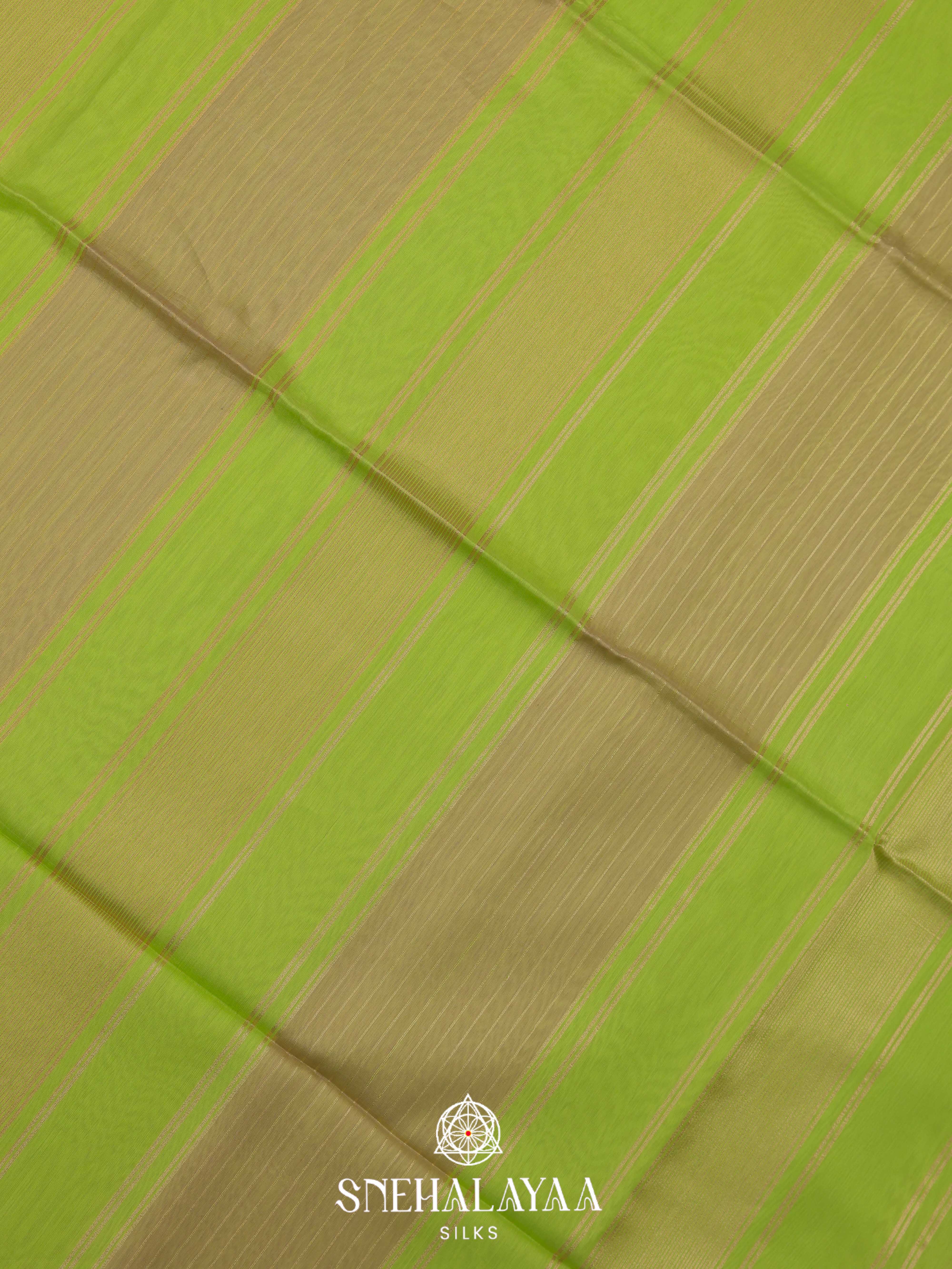 Green Maheshwari Silk Cotton Saree
