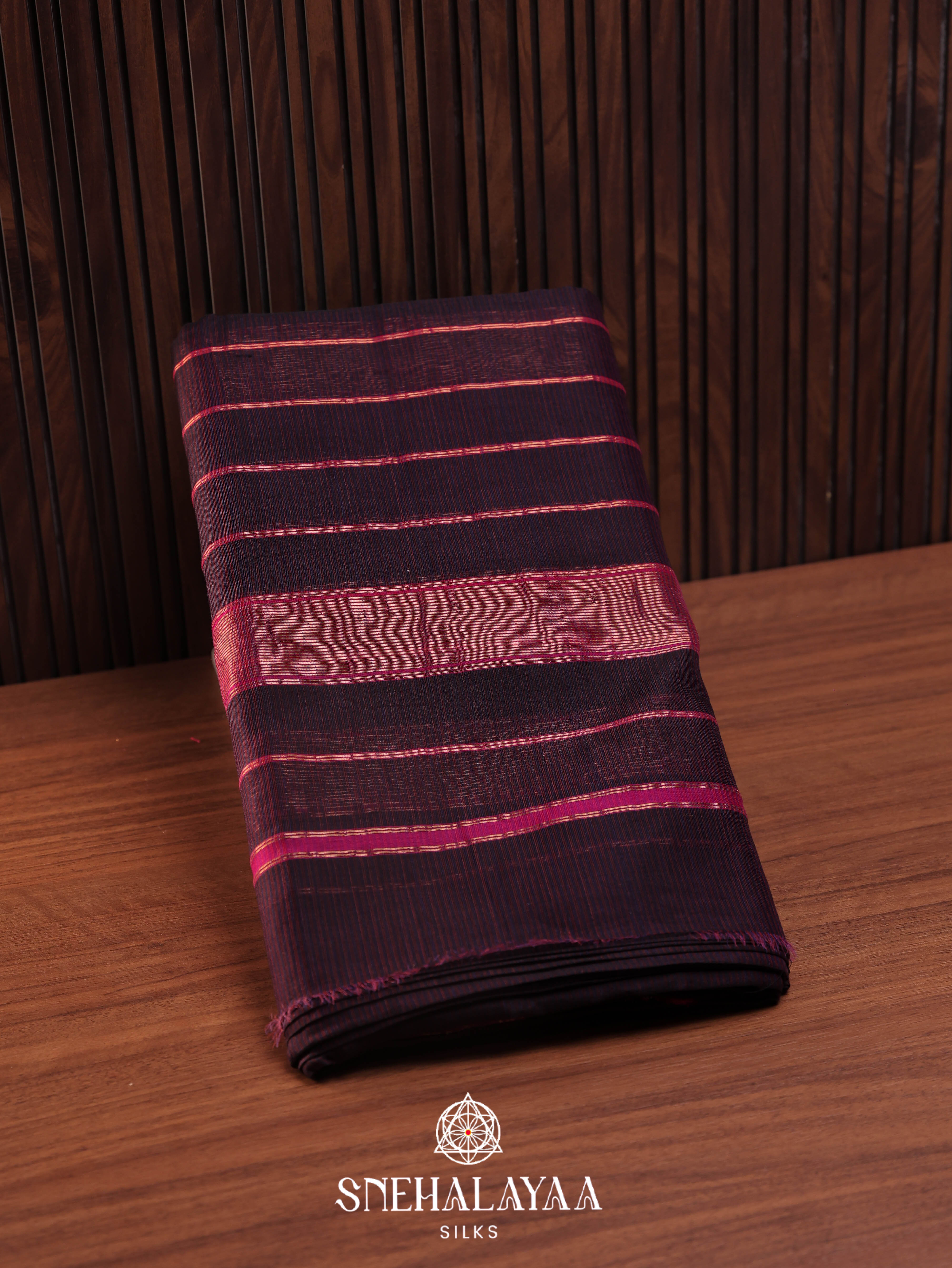 Purple Maheshwari Silk Cotton Saree