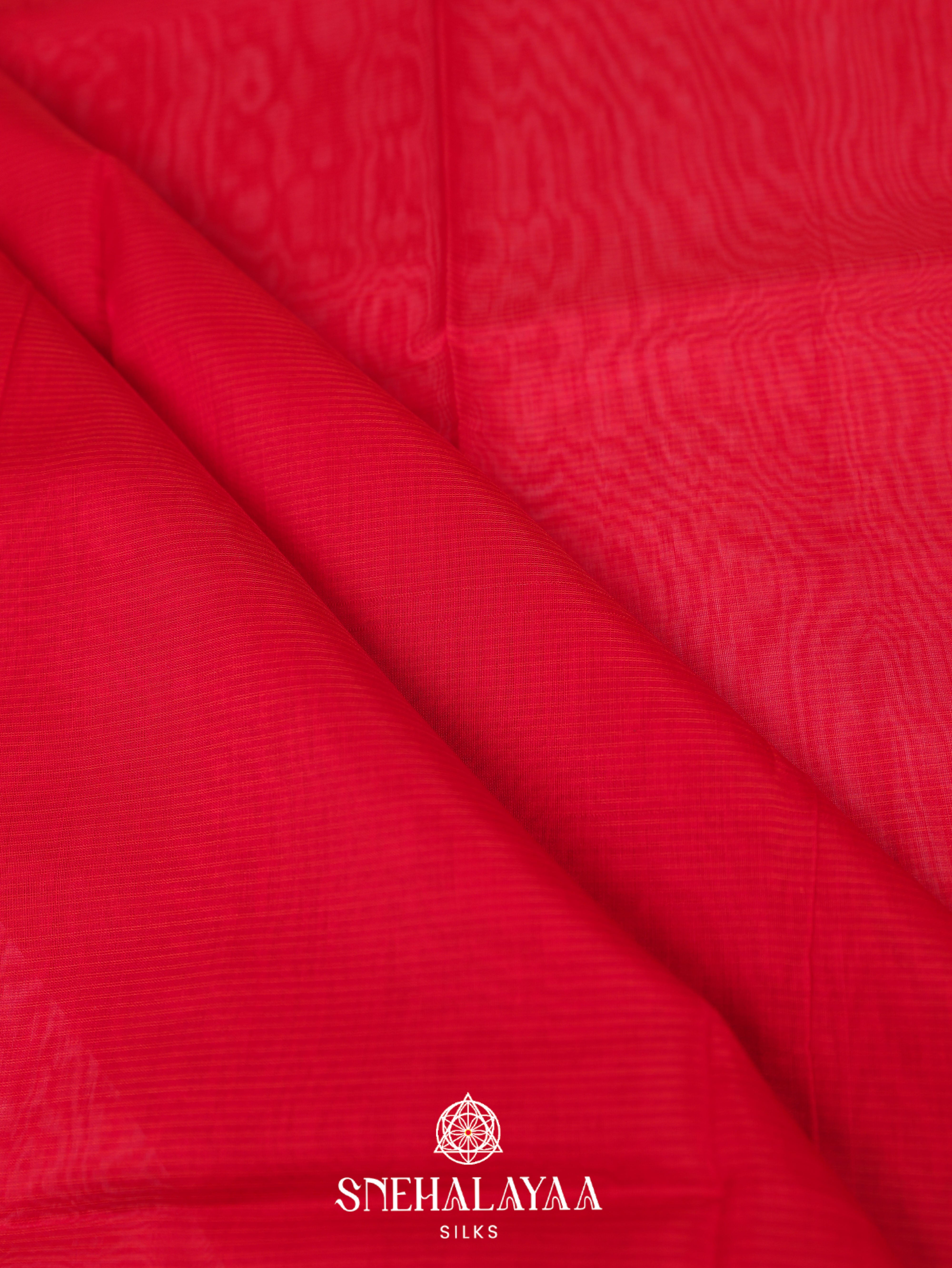 Red Maheshwari Silk Cotton Saree