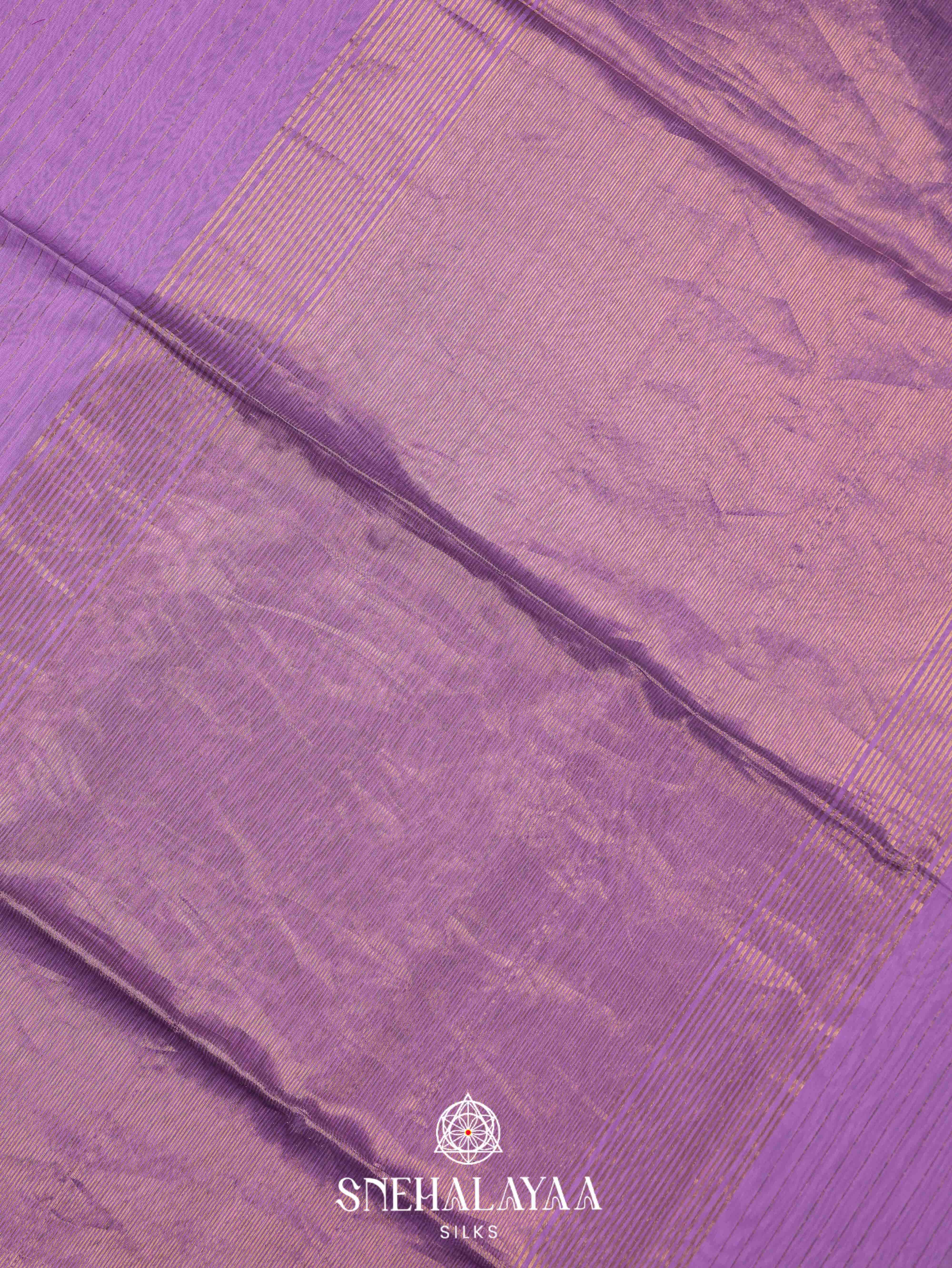 Lavender Maheshwari Silk Cotton Saree