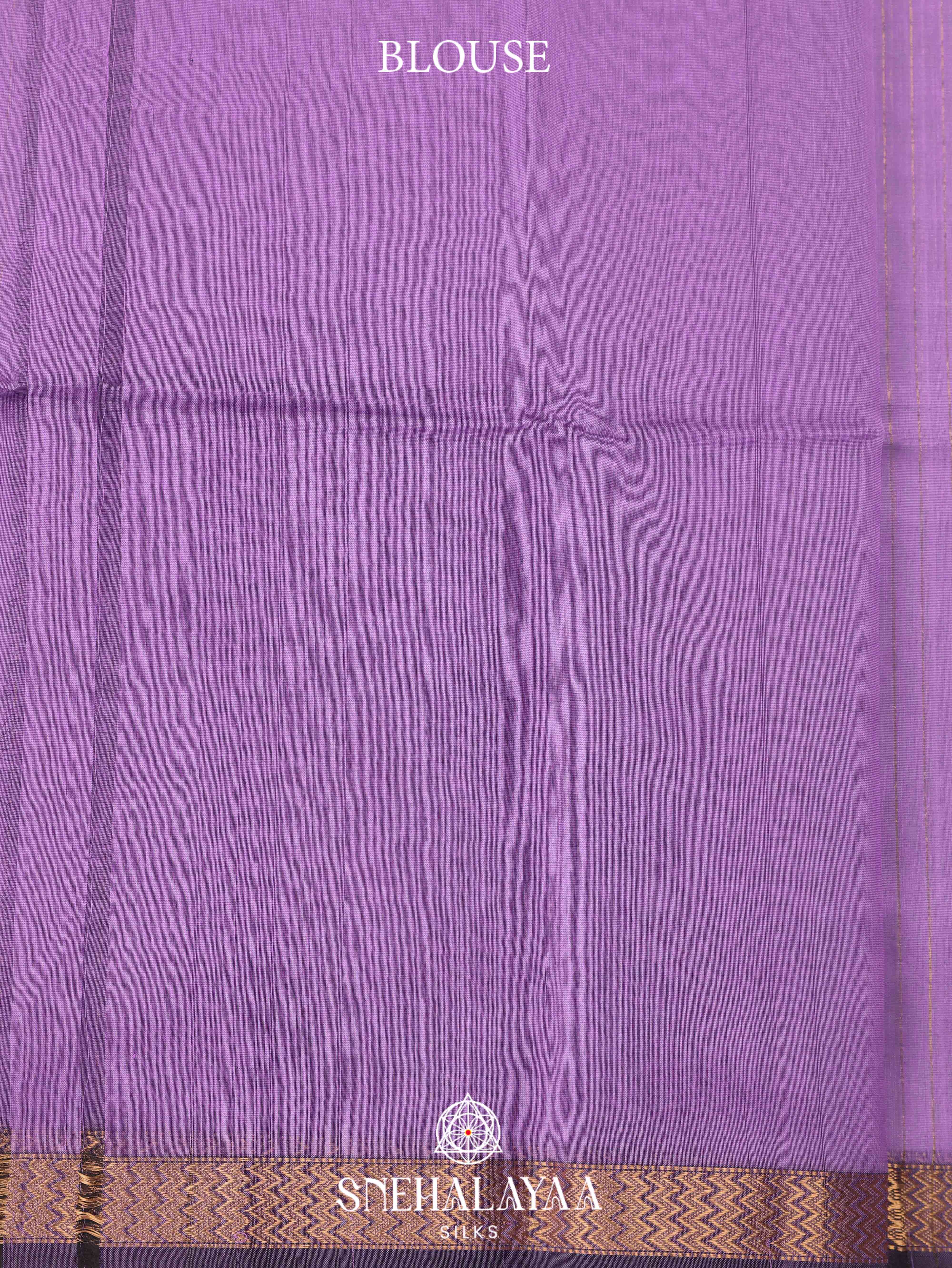 Lavender Maheshwari Silk Cotton Saree