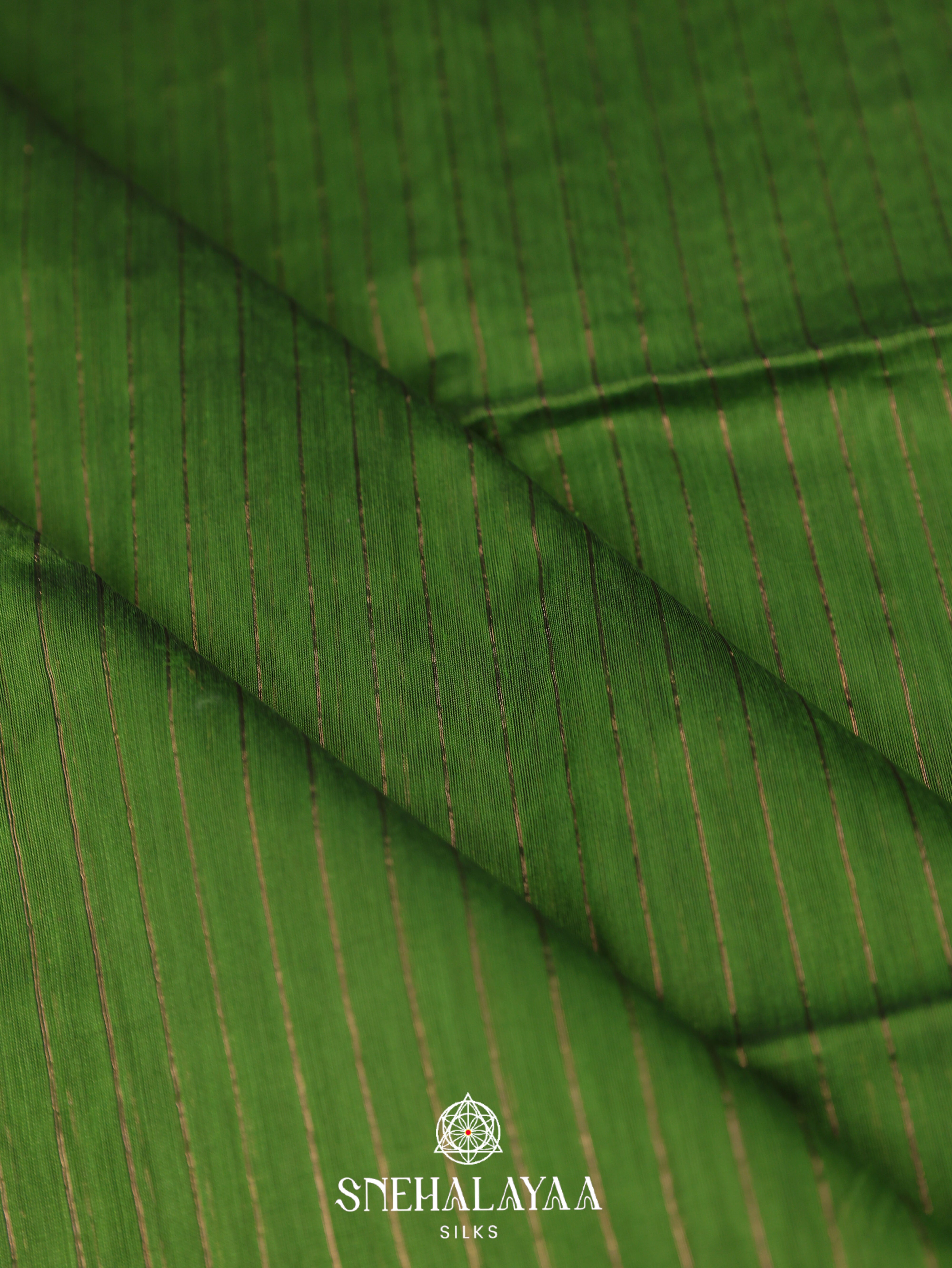 Green Maheshwari Silk Cotton Saree