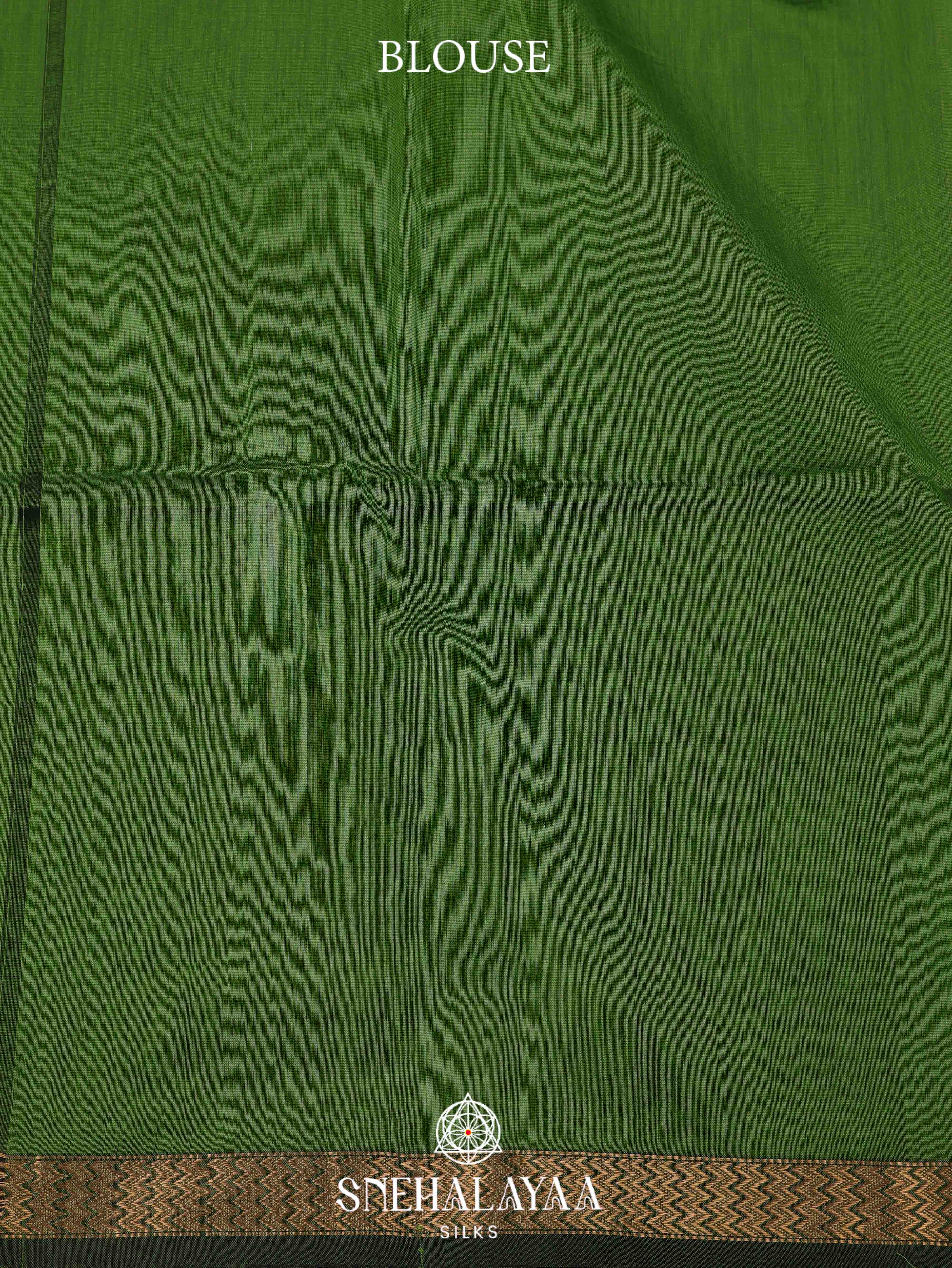 Green Maheshwari Silk Cotton Saree