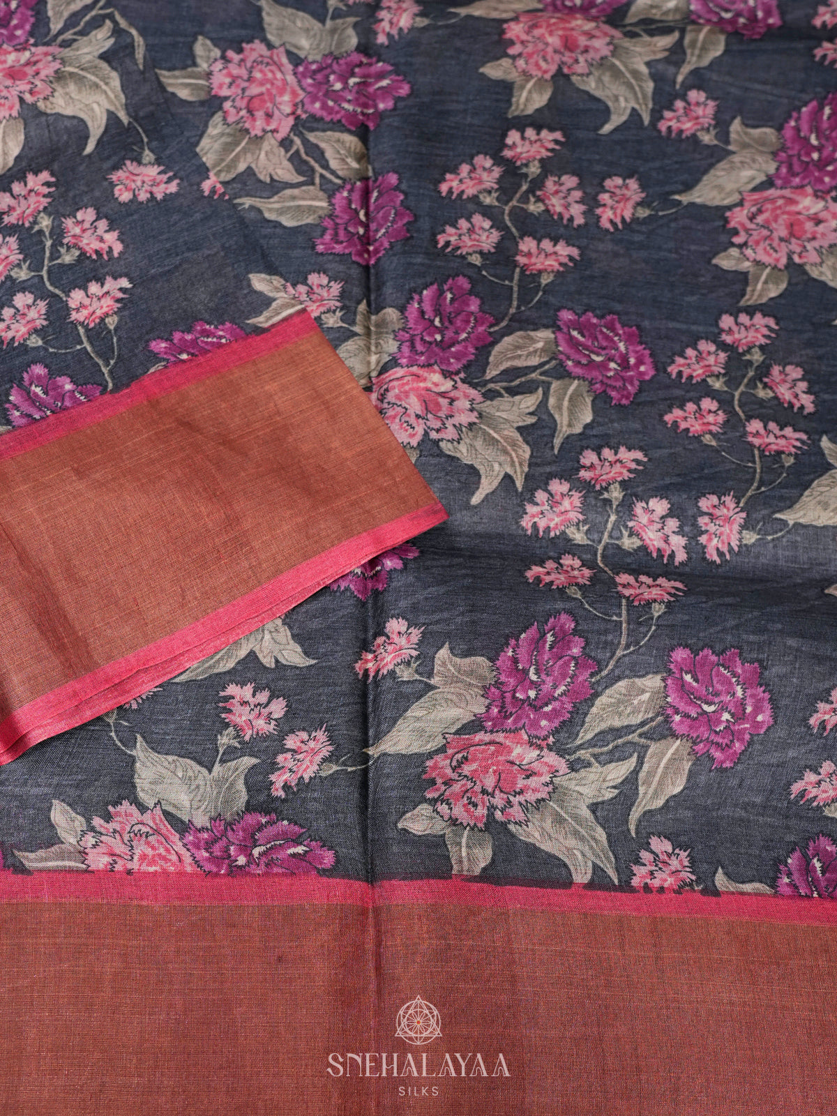 Grey Tussar Saree