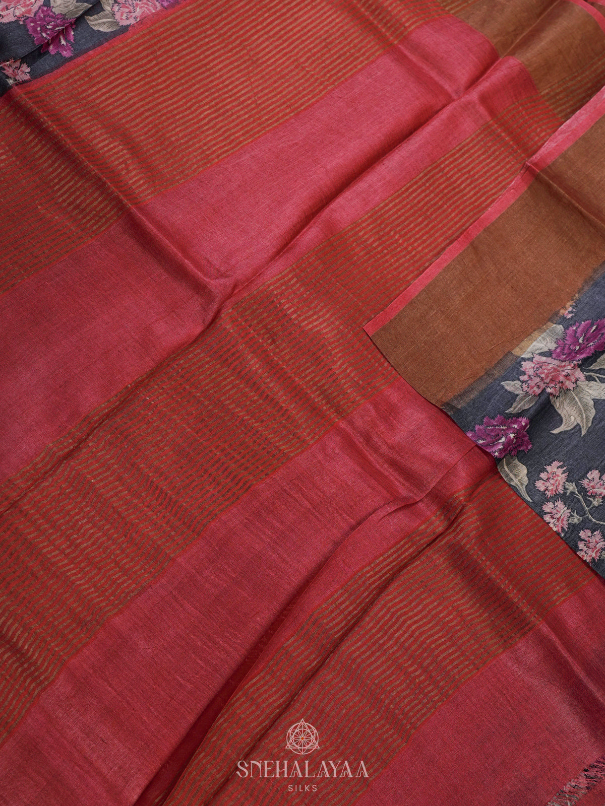 Grey Tussar Saree