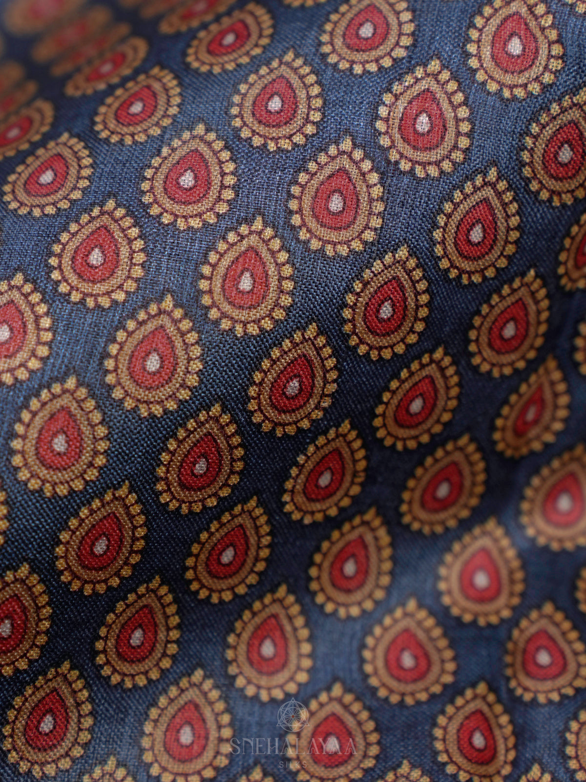 Blue Tussar Saree