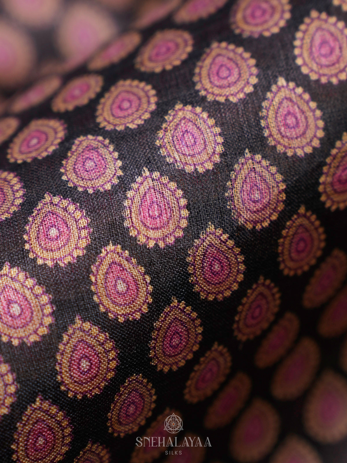 Black Tussar Saree