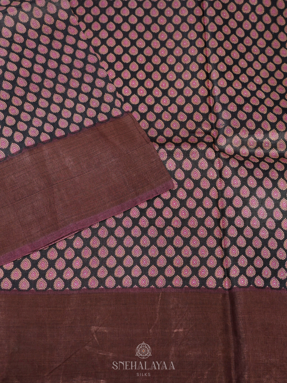 Black Tussar Saree