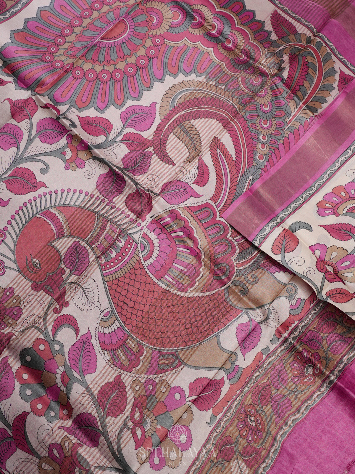 Off White Tussar Saree