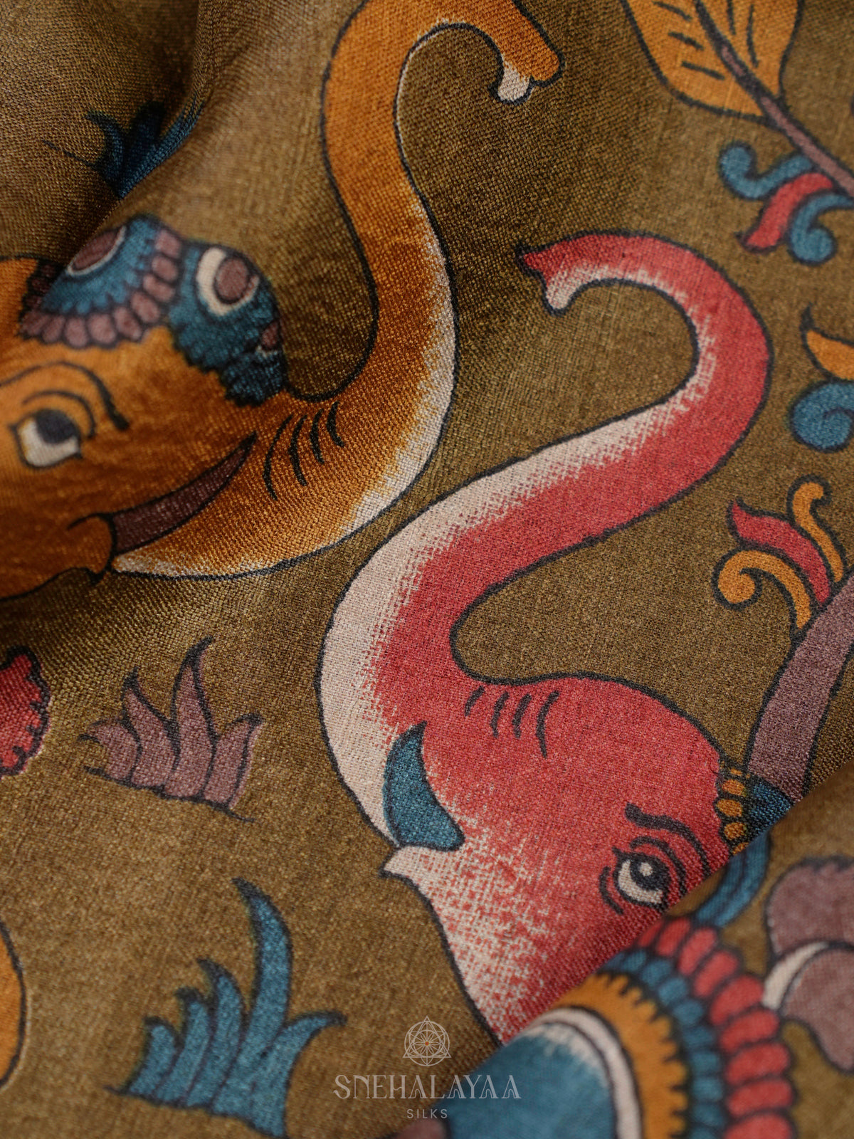 Brown Tussar Saree