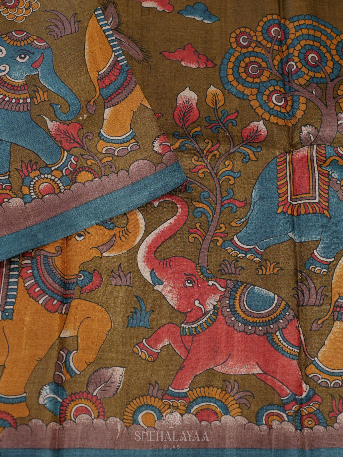 Brown Tussar Saree