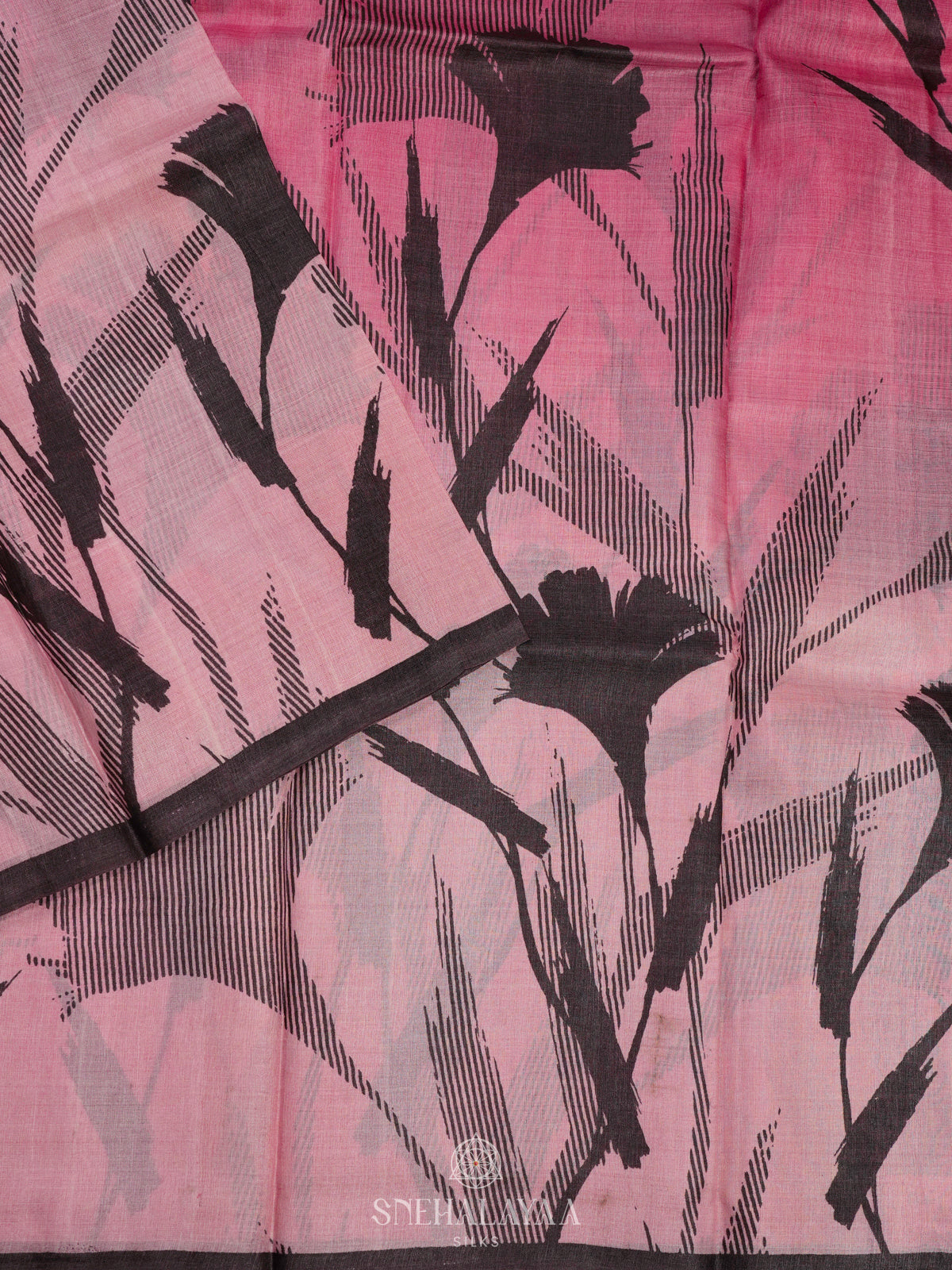 Pink Tussar Saree